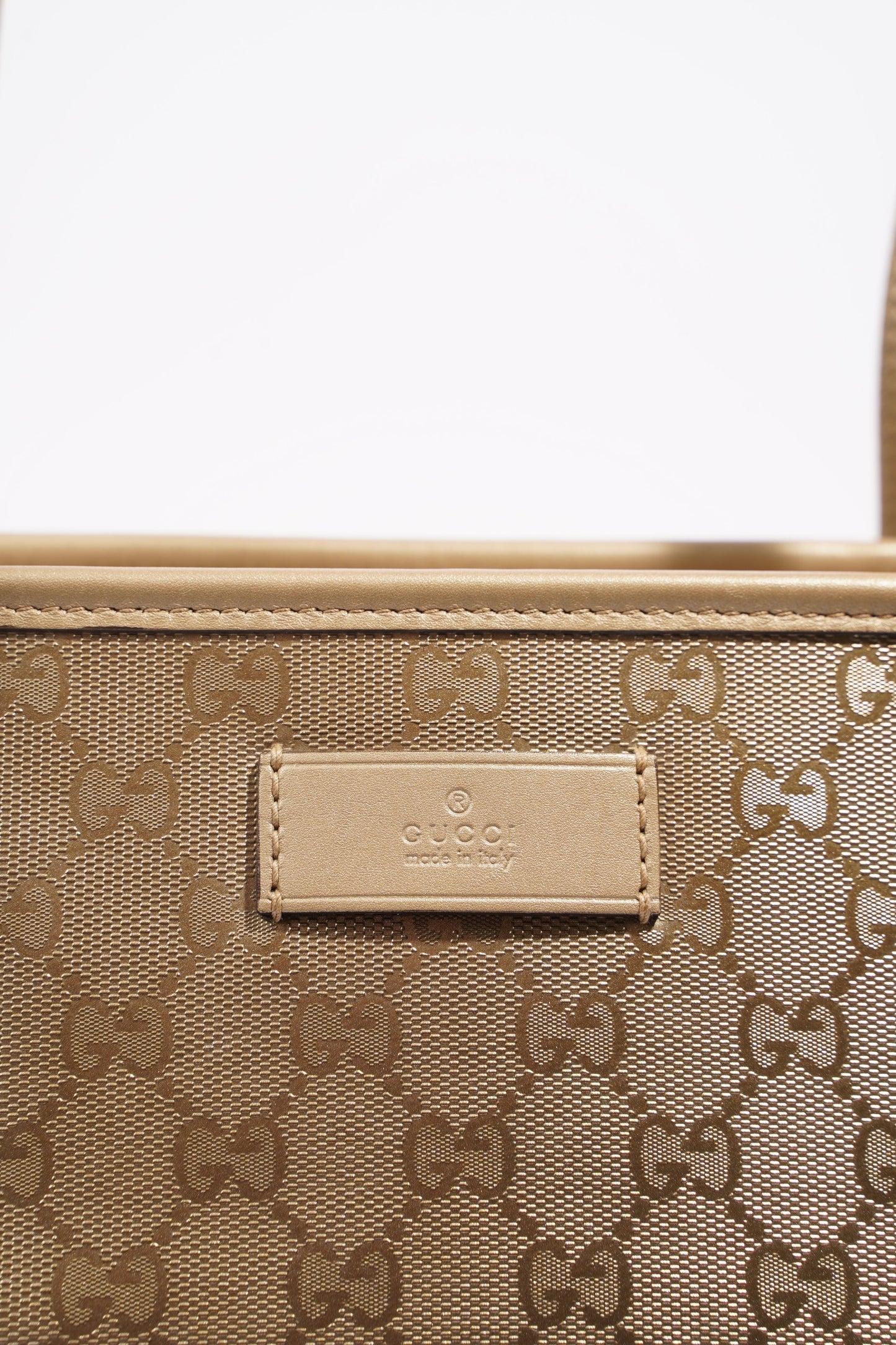 Gucci Womens Vintage Tote Bag Gold