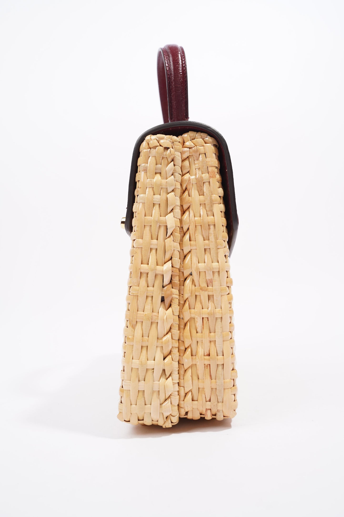 Gucci Sylvie 1969 Handbag Wicker / Burgundy