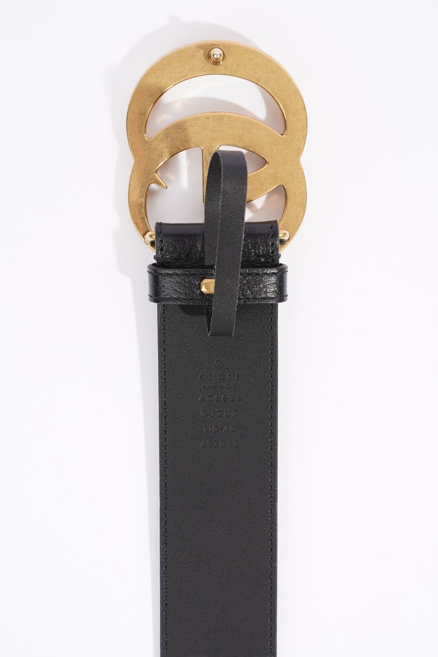 Gucci Womens Marmont Belt Black Leather 110cm - 44"
