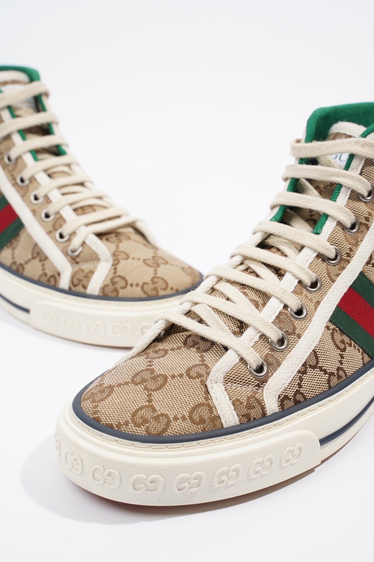 Gucci Tennis 1997 High Top Sneaker Supreme / Red / Green EU 38 / UK 5