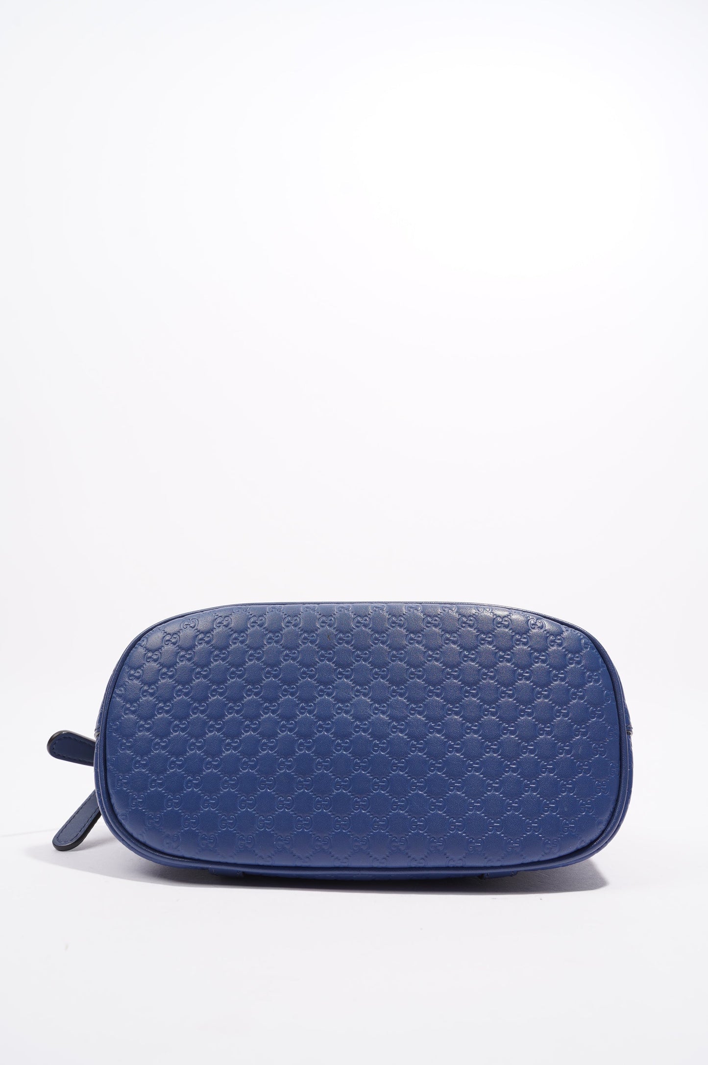 Gucci Womens Dome Bag Blue Leather Small