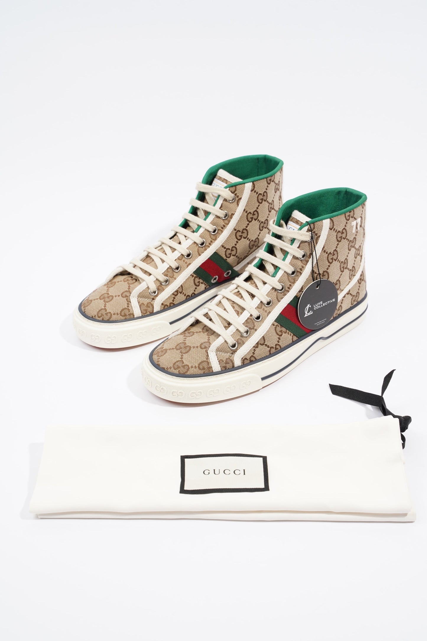 Gucci Tennis 1997 High Top Sneaker Supreme / Red / Green EU 38 / UK 5