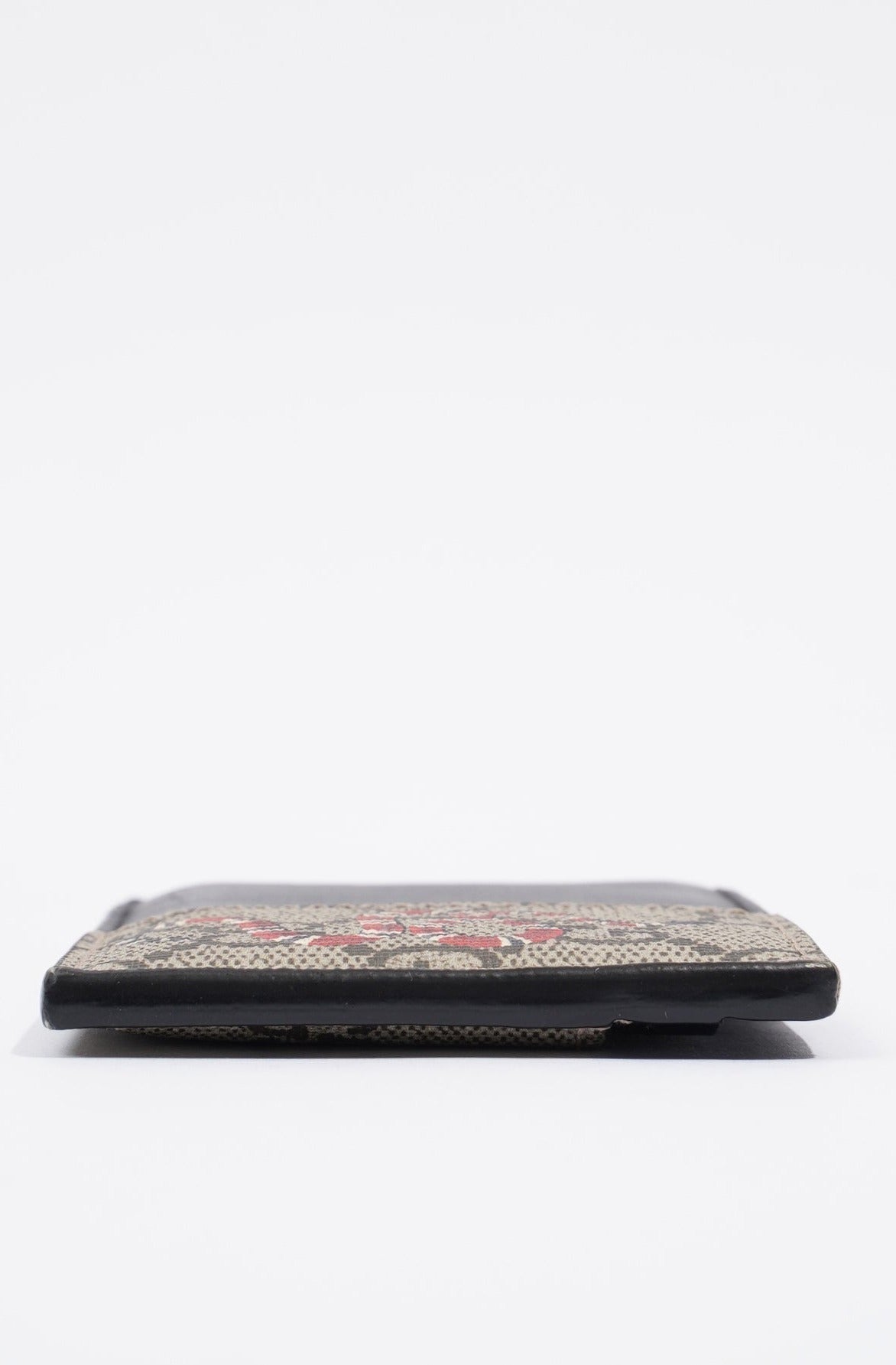 Gucci Womens Card Holder Brown / Black Canvas / Leather