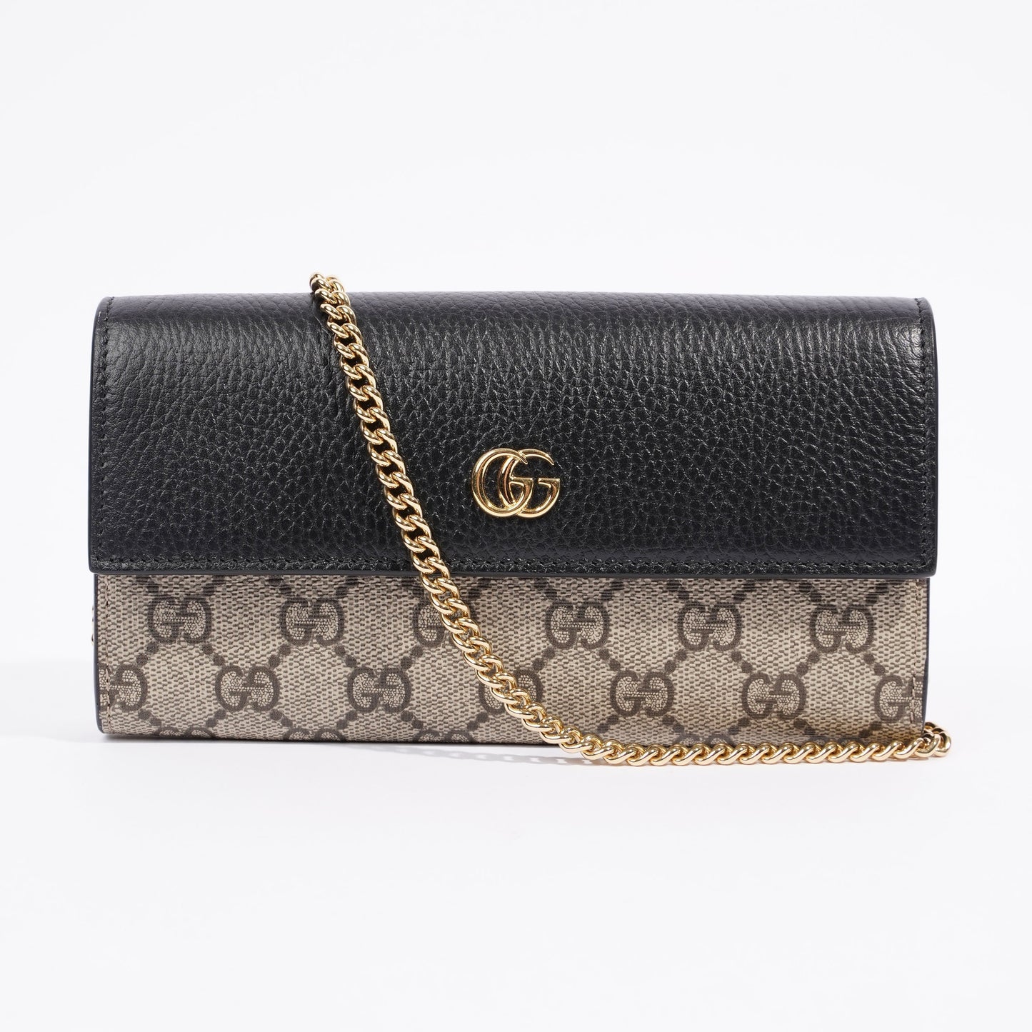 Gucci GG Marmont Chain Wallet Monogram Leather / Canvas