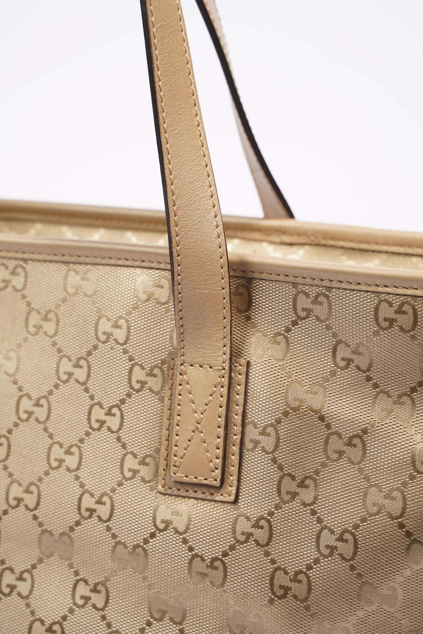 Gucci Womens Vintage Tote Bag Gold