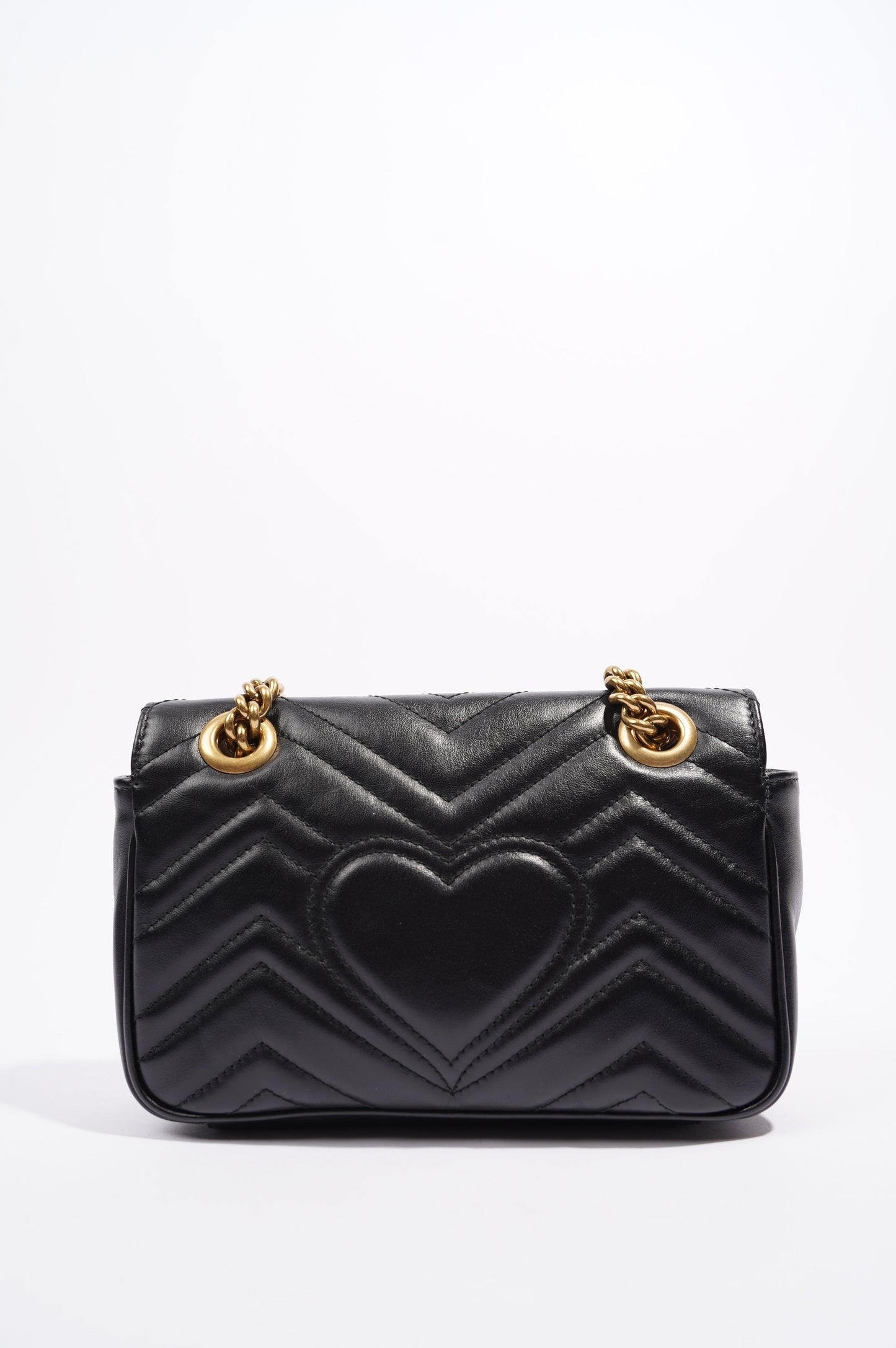 Gucci Womens Marmont Flap Black / Gold Mini