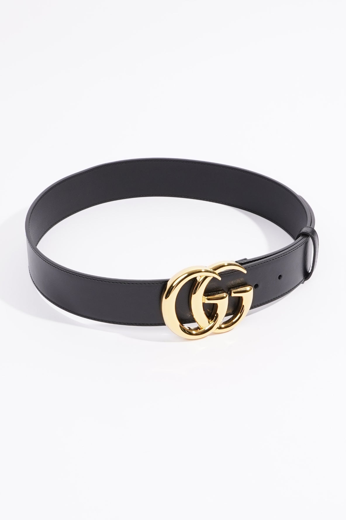 Gucci Womens Marmont Belt Black Leather 75cm - 30"
