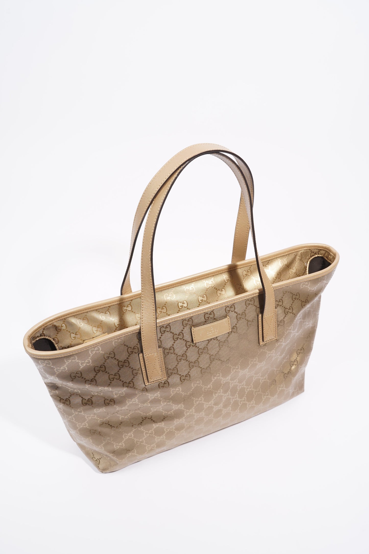 Gucci Womens Vintage Tote Bag Gold