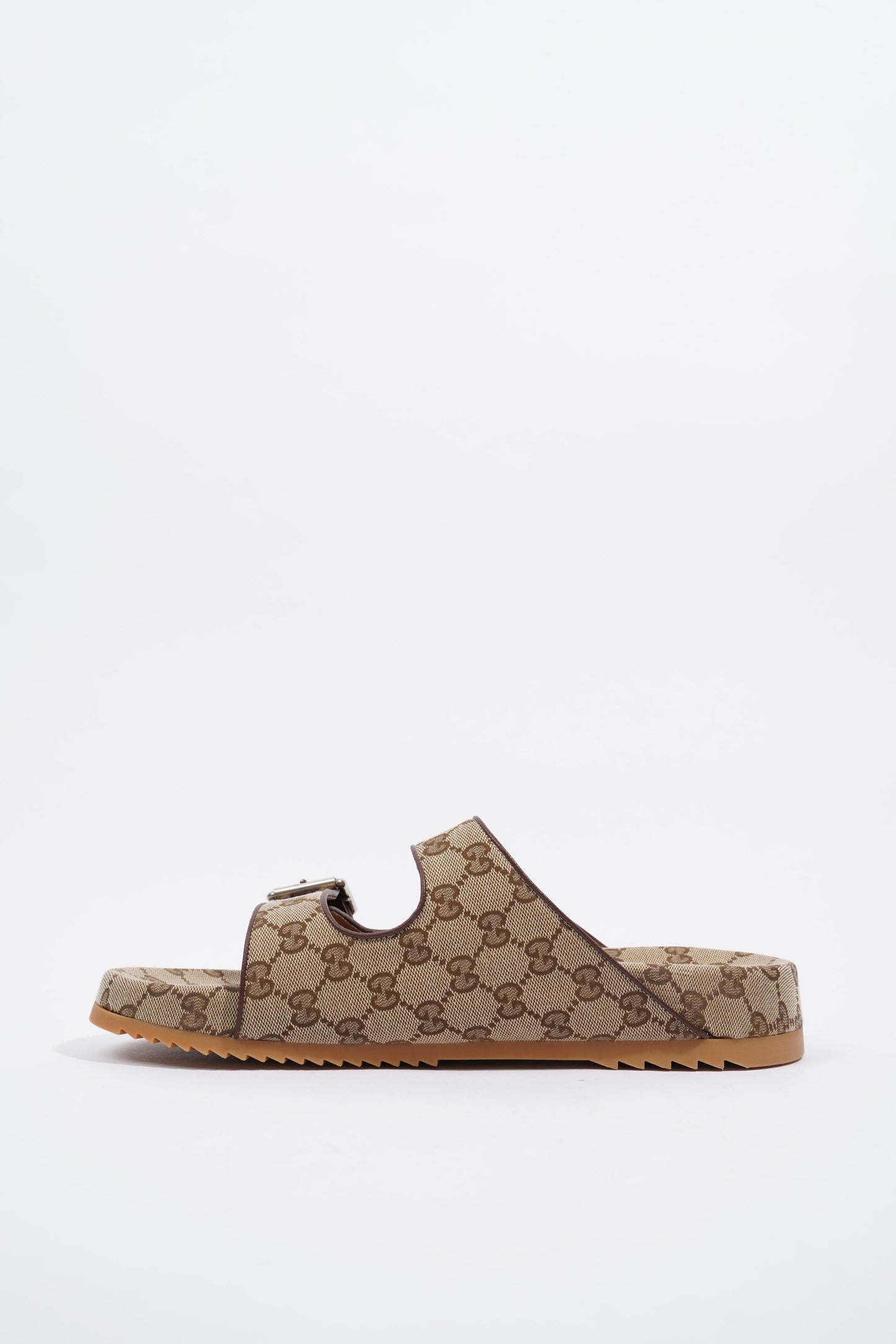 Gucci Slide Sandal With Straps Beige / Ebony EU 46 / UK 12