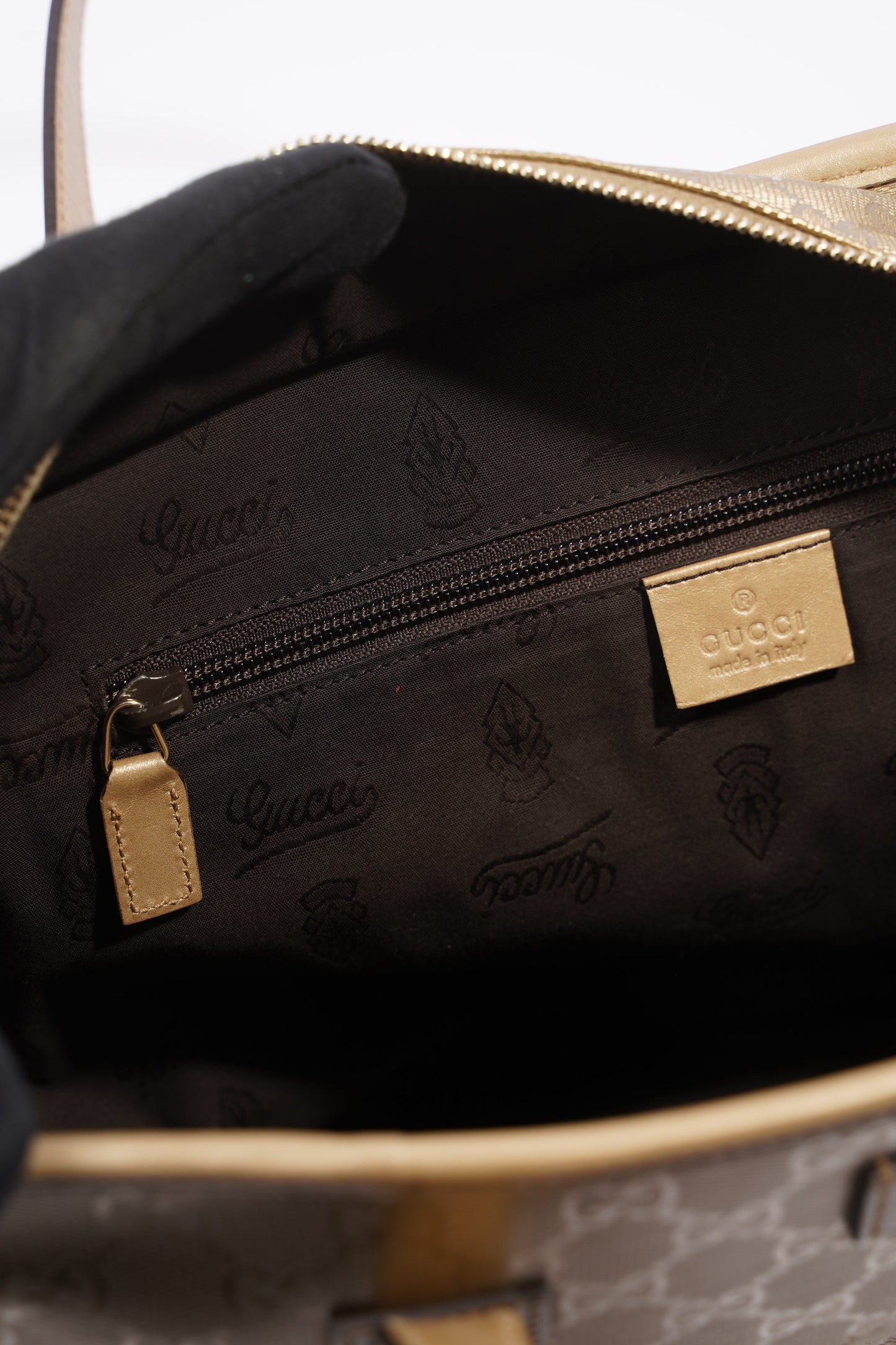 Gucci Womens Vintage Tote Bag Gold