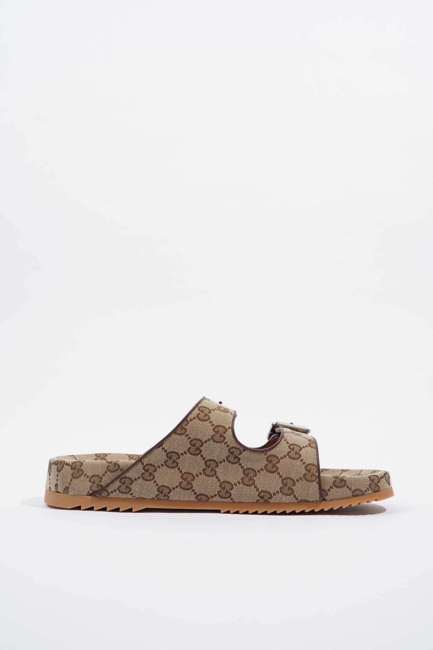 Gucci Slide Sandal With Straps Beige / Ebony EU 46 / UK 12