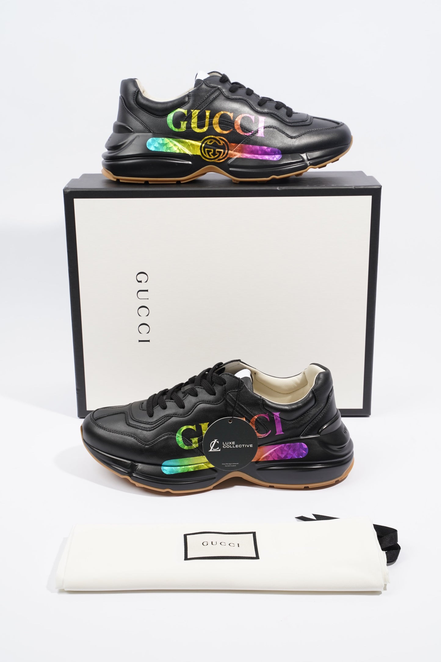 Gucci Rhyton Iridescent Black / Multicolour EU 42.5 / UK 8.5