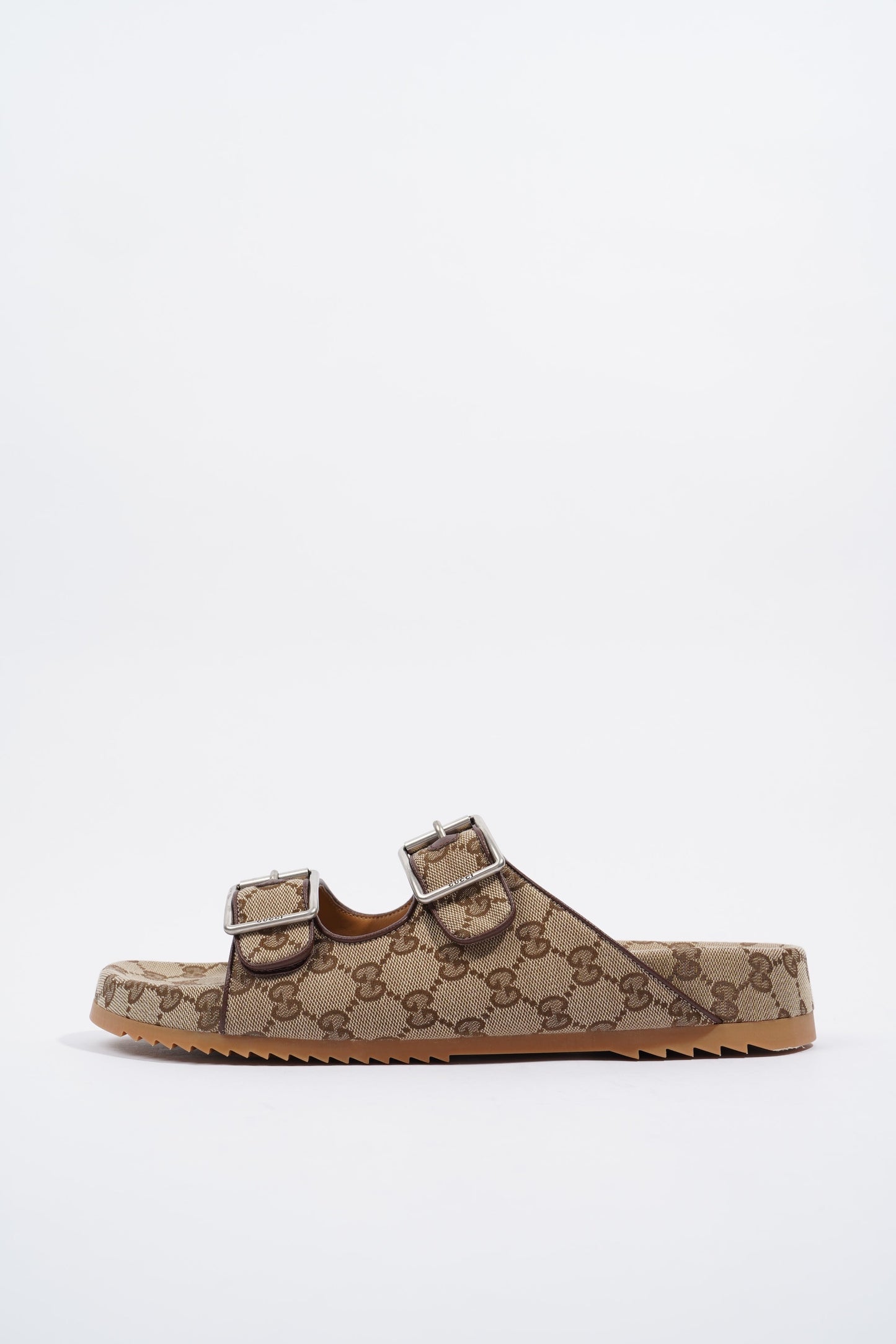 Gucci Slide Sandal With Straps Beige / Ebony EU 46 / UK 12