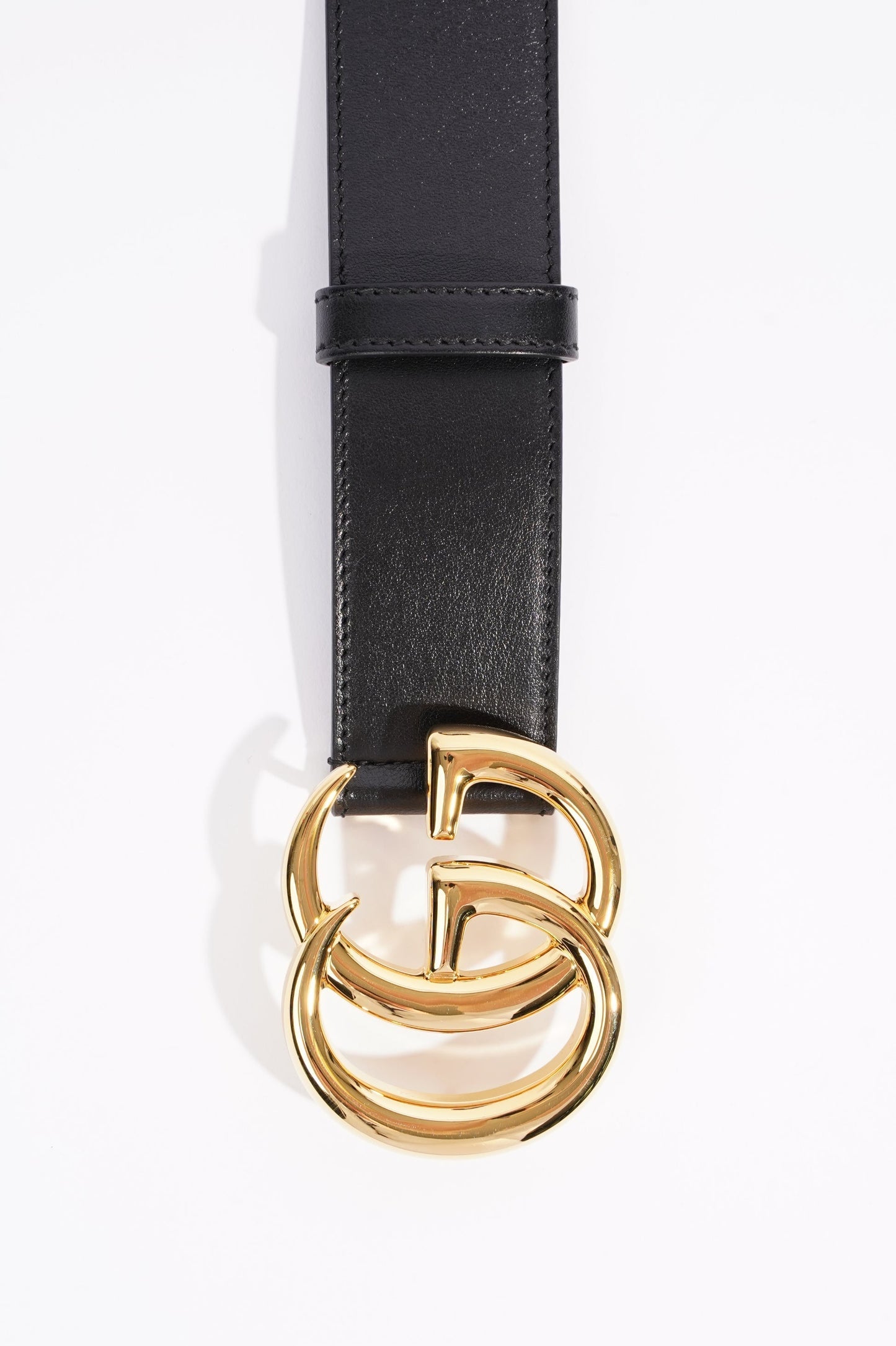 Gucci Womens Marmont Belt Black Leather 75cm - 30"