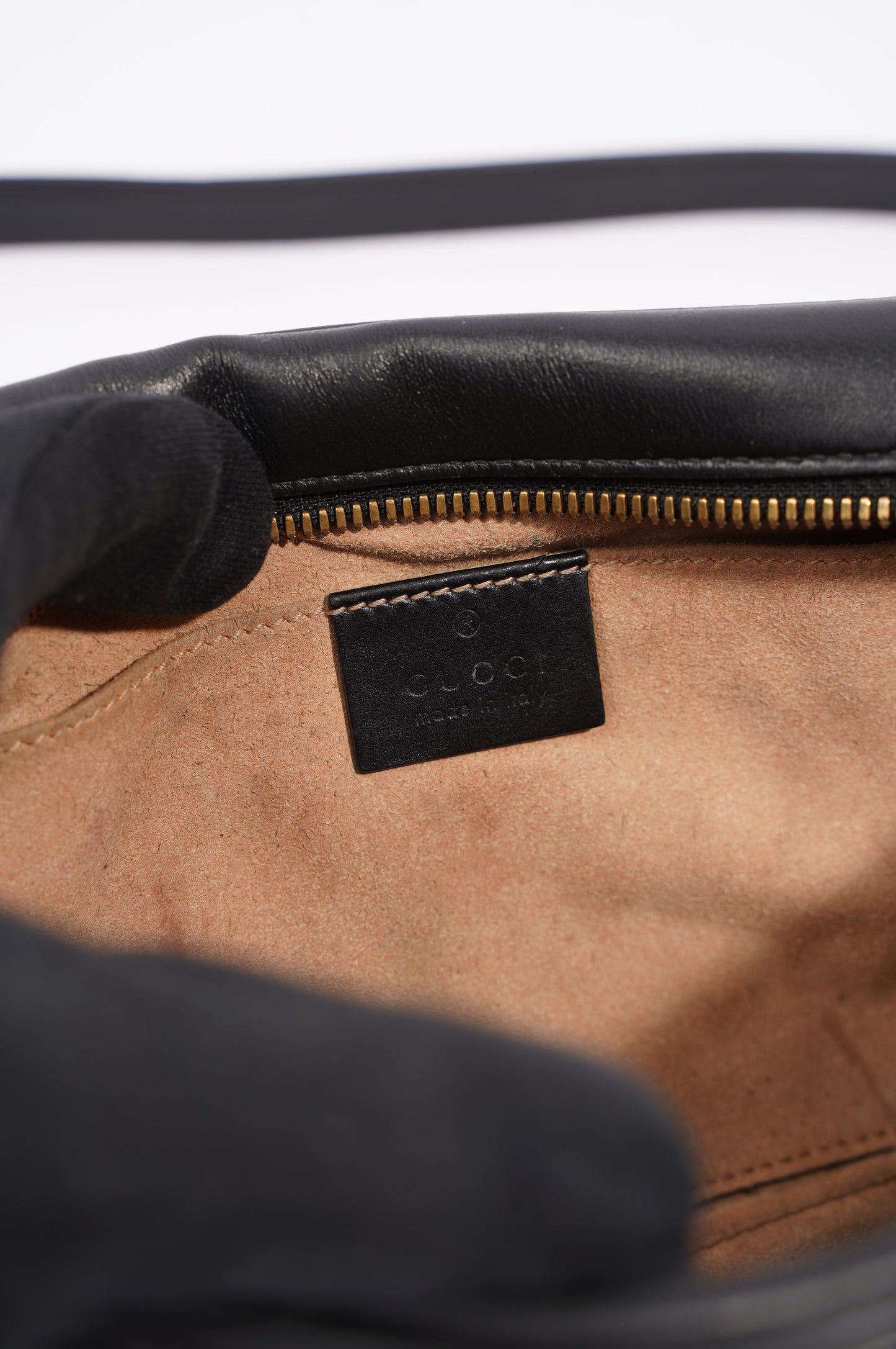 Gucci Womens Marmont Zip Black / Gold Small