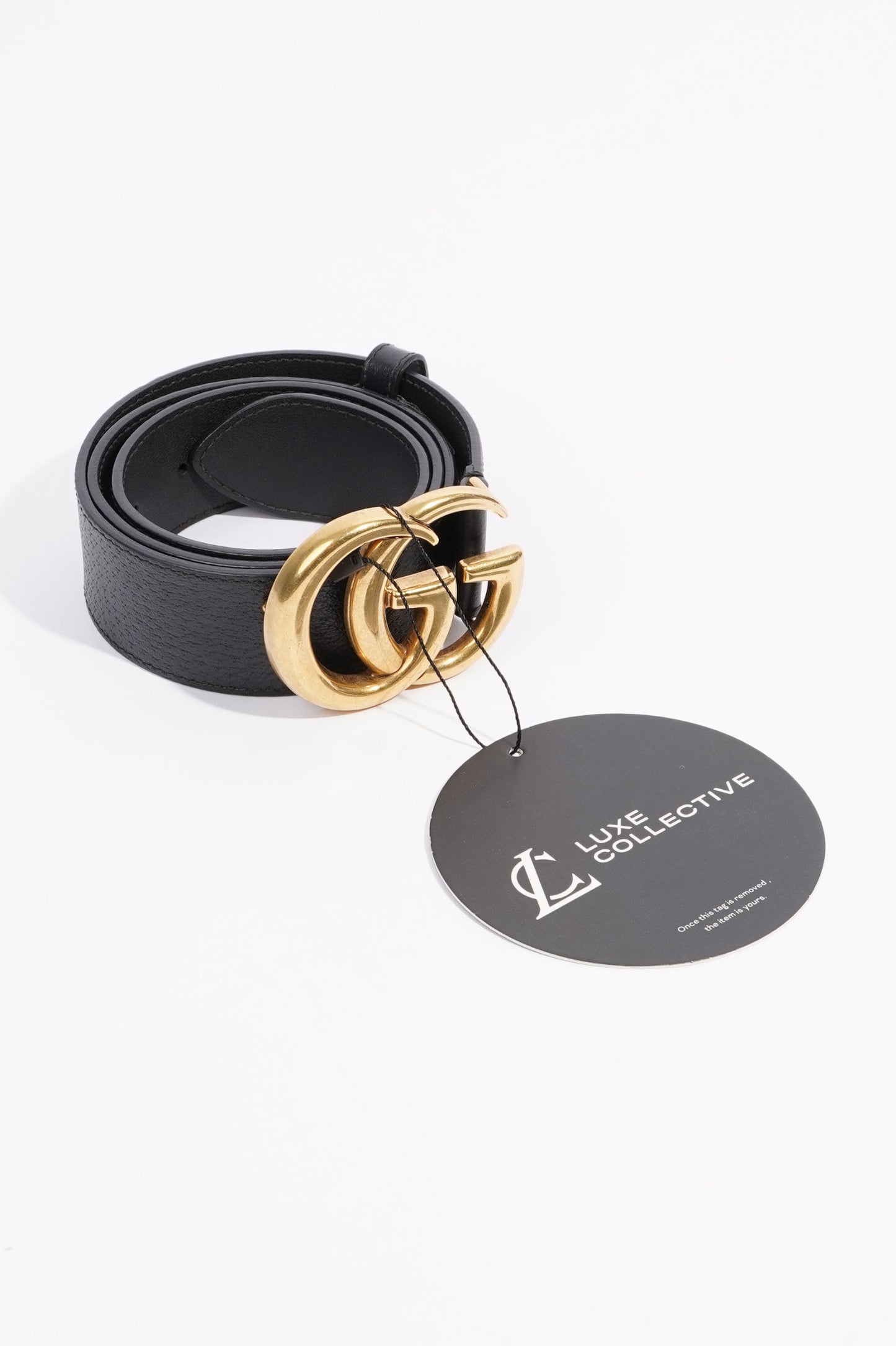 Gucci Womens Marmont Belt Black Leather 85cm - 34"