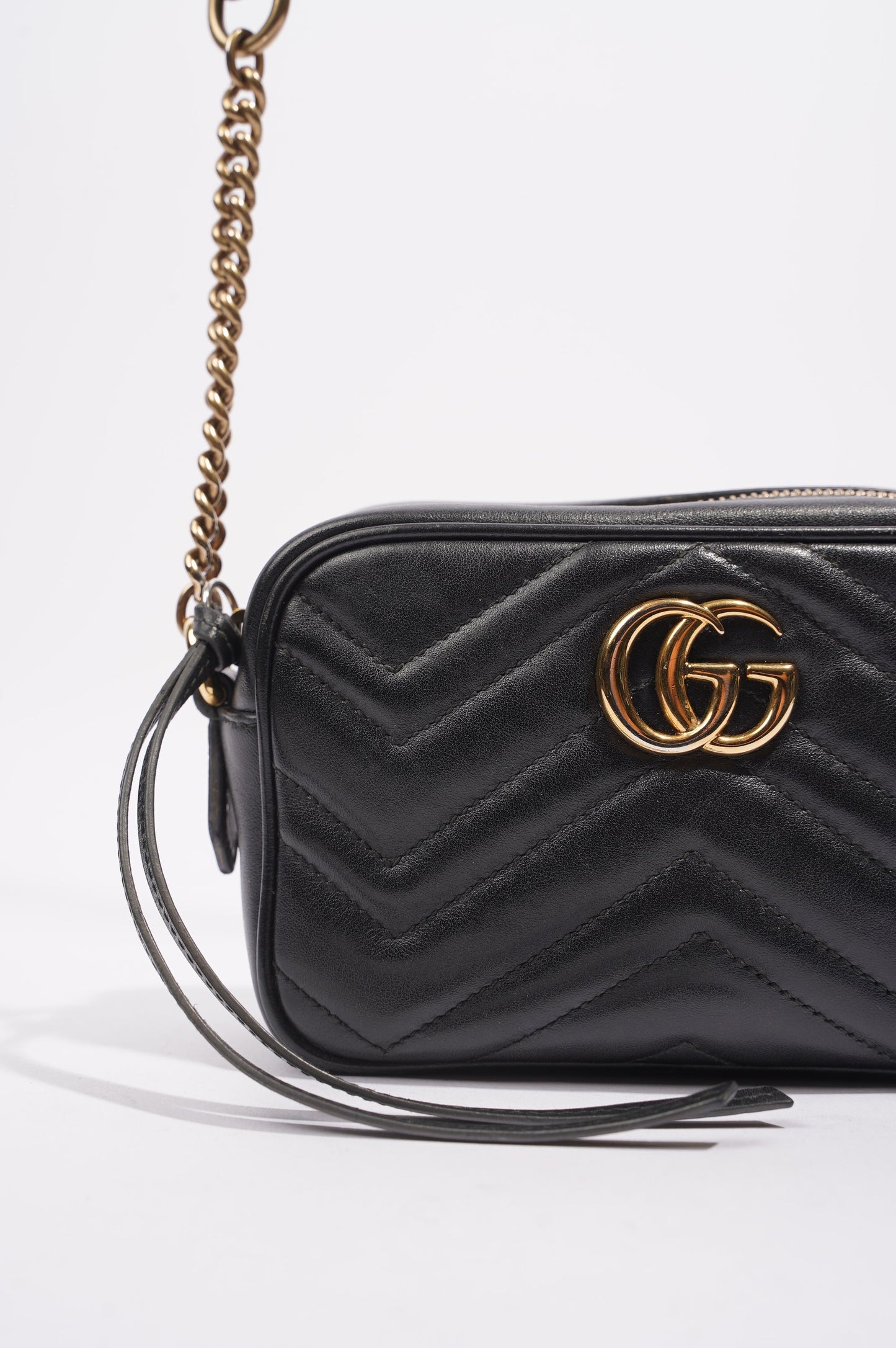 Gucci Womens GG Marmont Black Mini