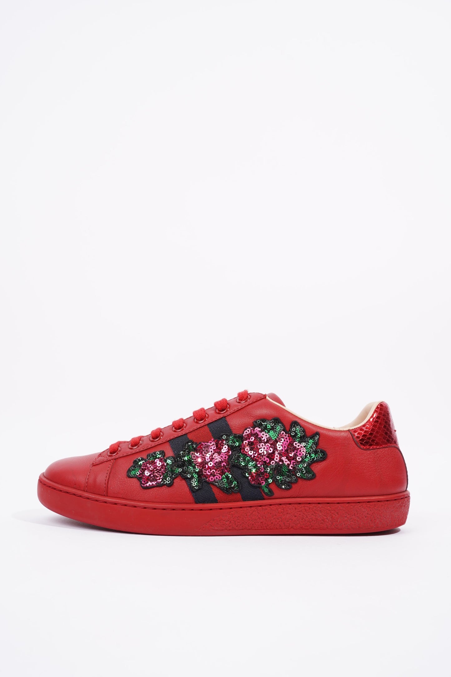 Gucci Ace Low Red / Blue Tab EU 36 / UK 3