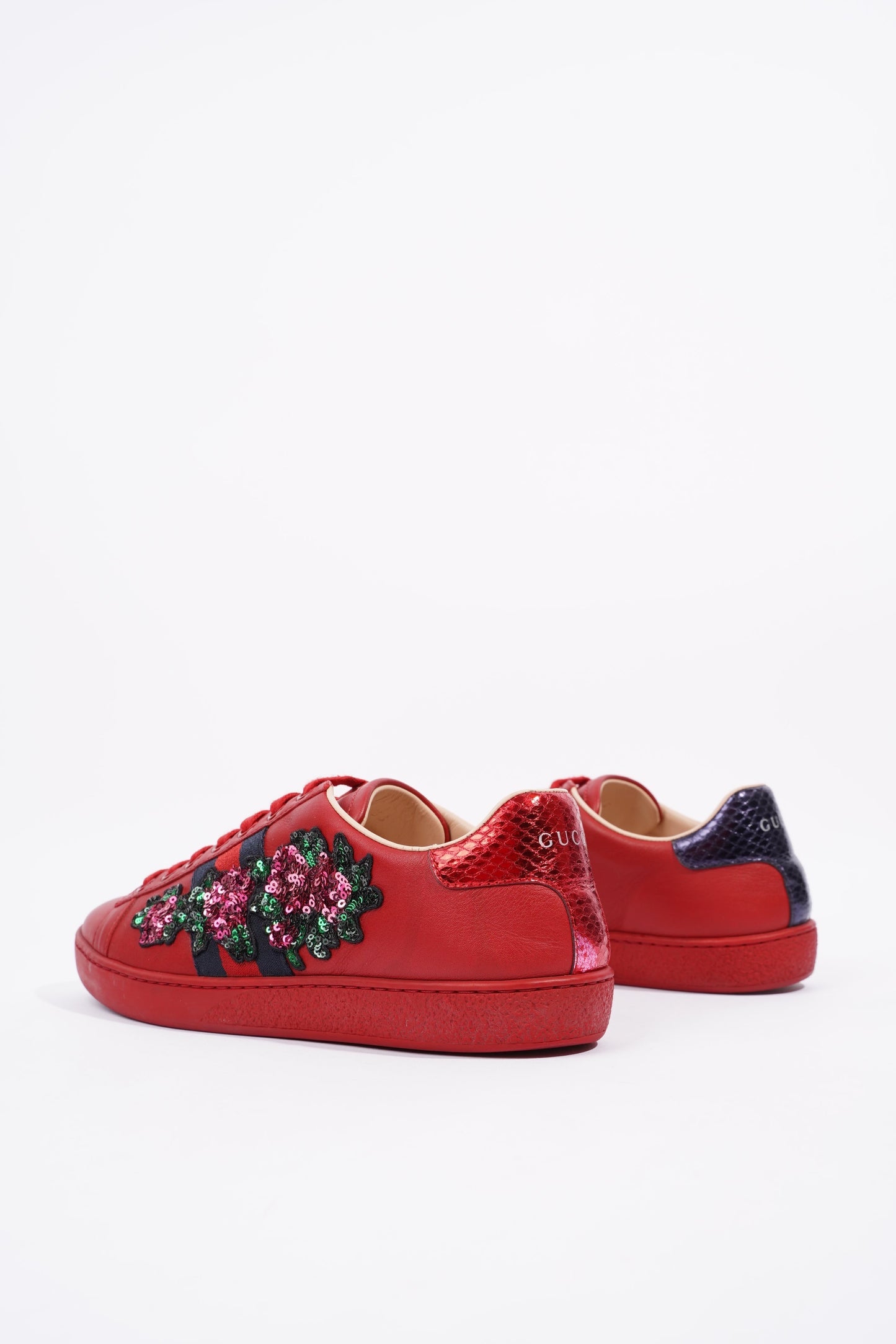 Gucci Ace Low Red / Blue Tab EU 36 / UK 3