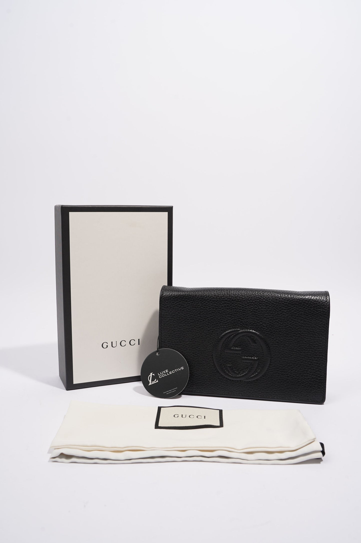 Gucci Soho Wallet on Chain Black Leather