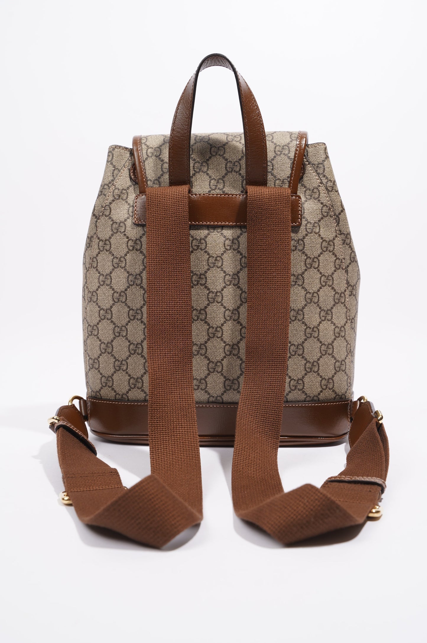 Gucci Womens GG Supreme Backpack Brown