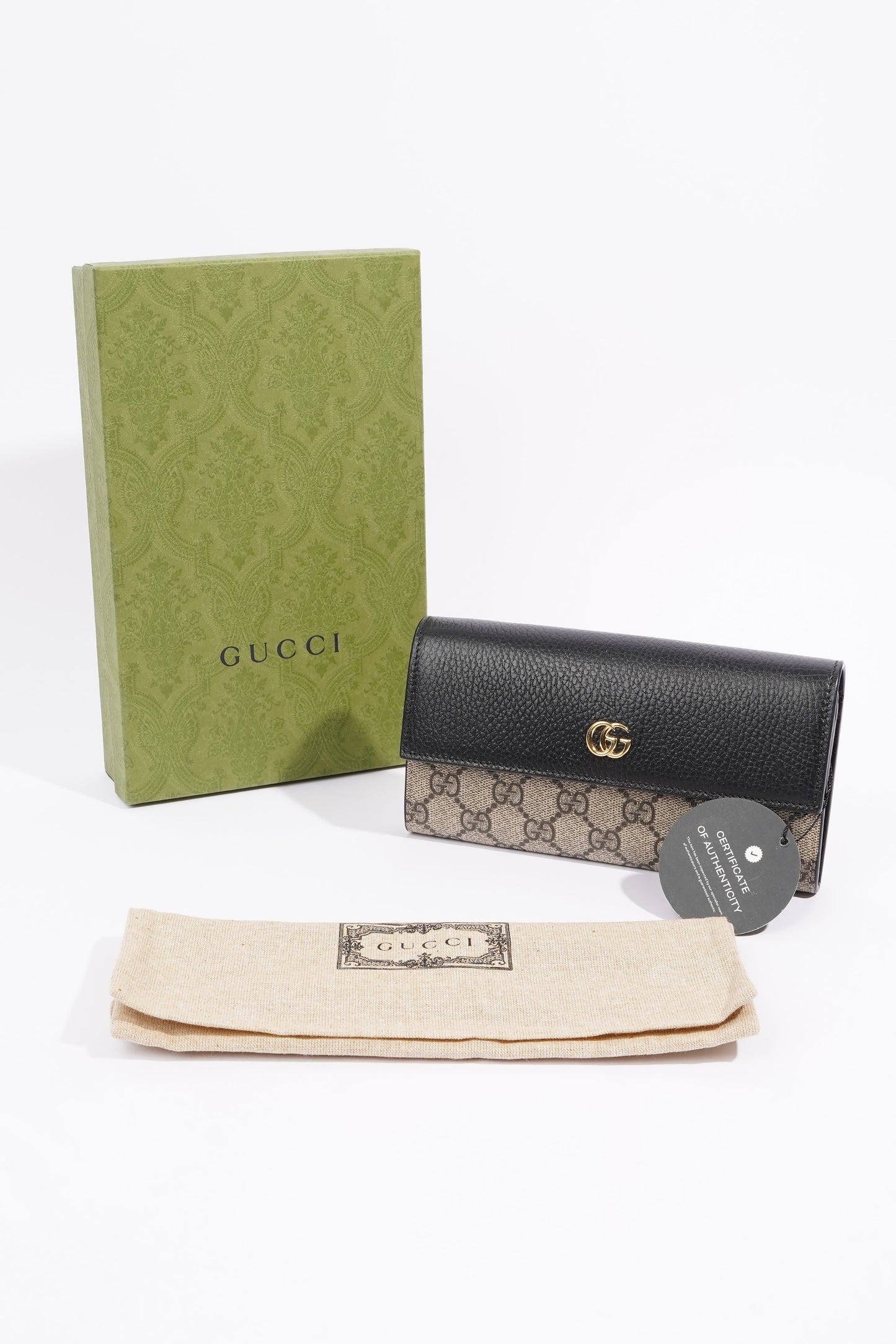 Gucci GG Marmont Chain Wallet Monogram Leather / Canvas