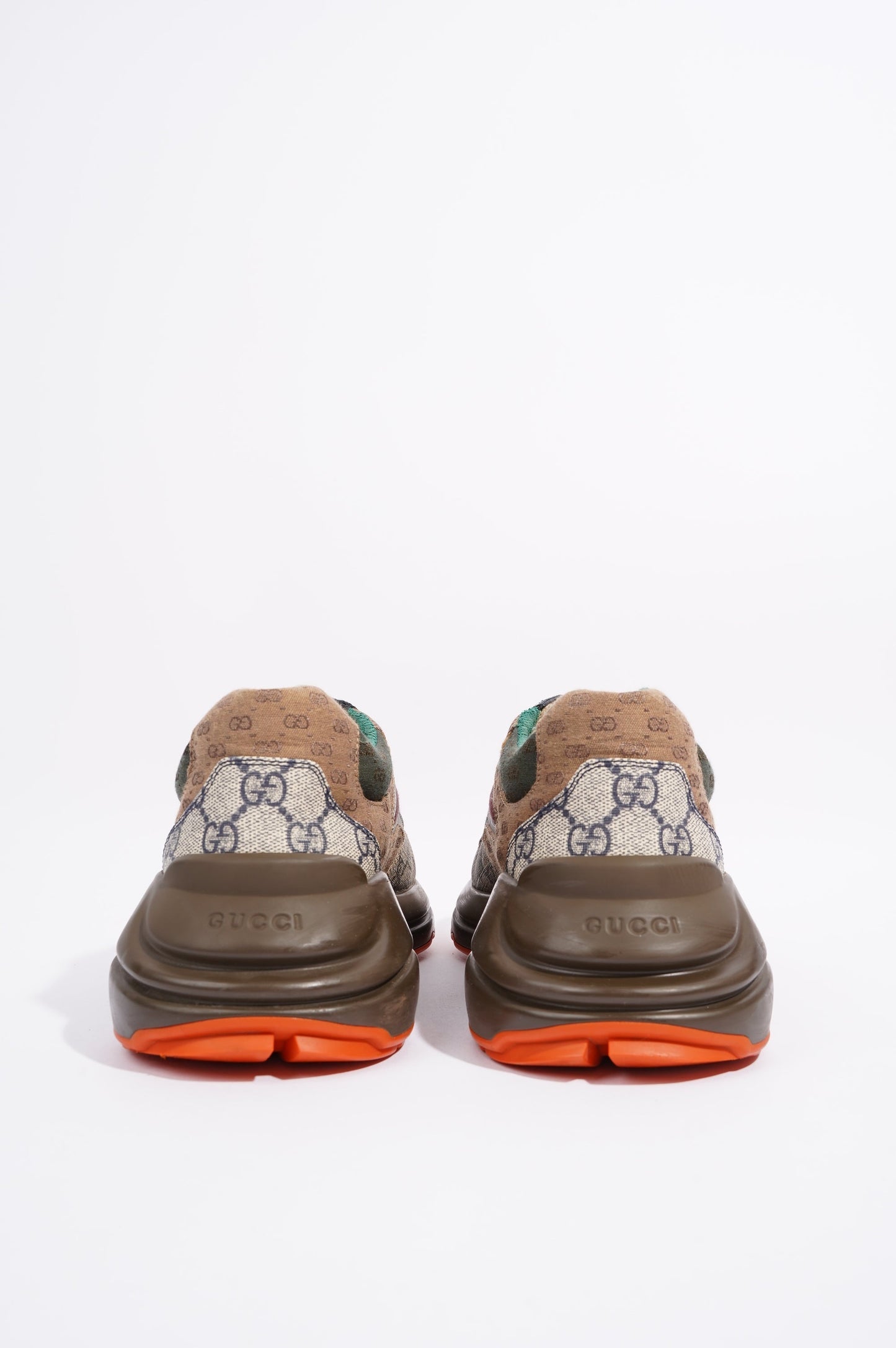 Gucci Mens Rhyton Beige / Brick Red / Green EU 42.5 / UK 8.5