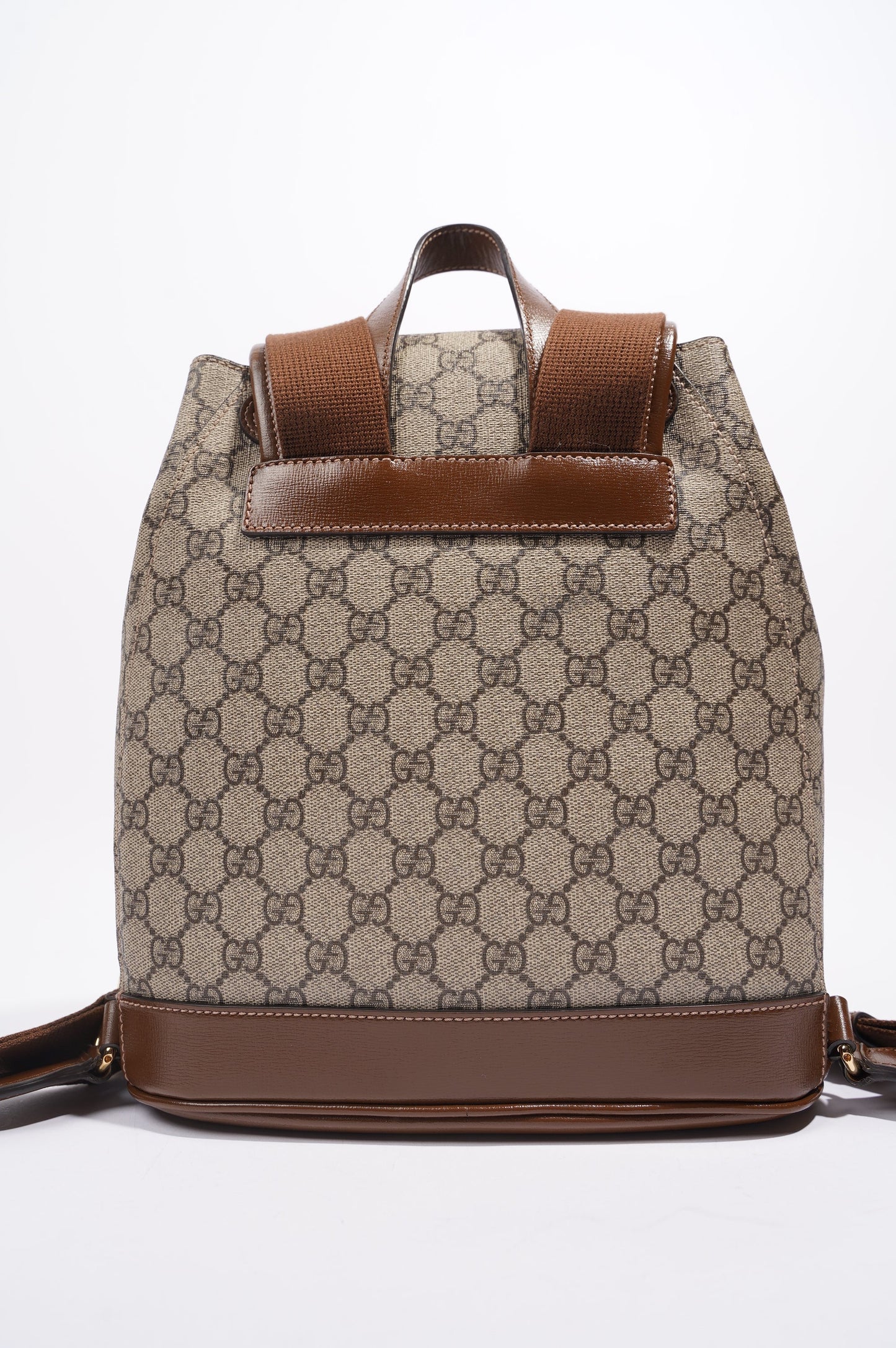 Gucci Womens GG Supreme Backpack Brown