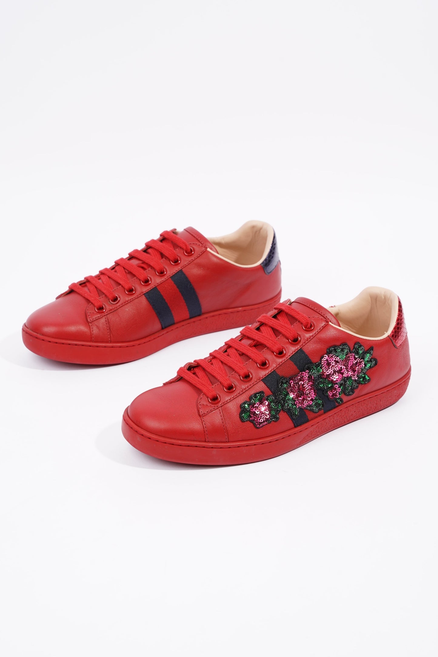 Gucci Ace Low Red / Blue Tab EU 36 / UK 3