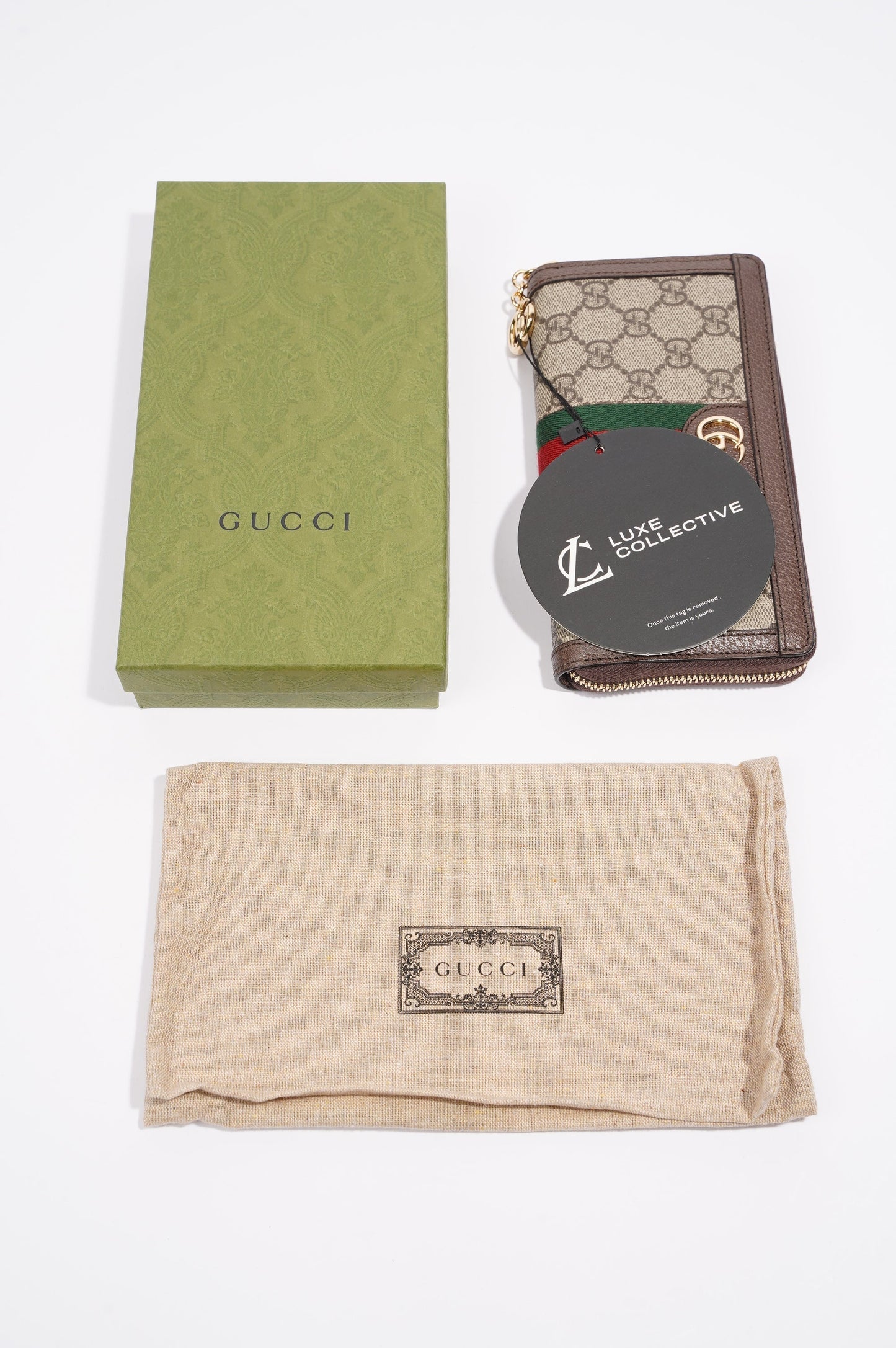 Gucci Ophidia Zip Around Wallet Supreme