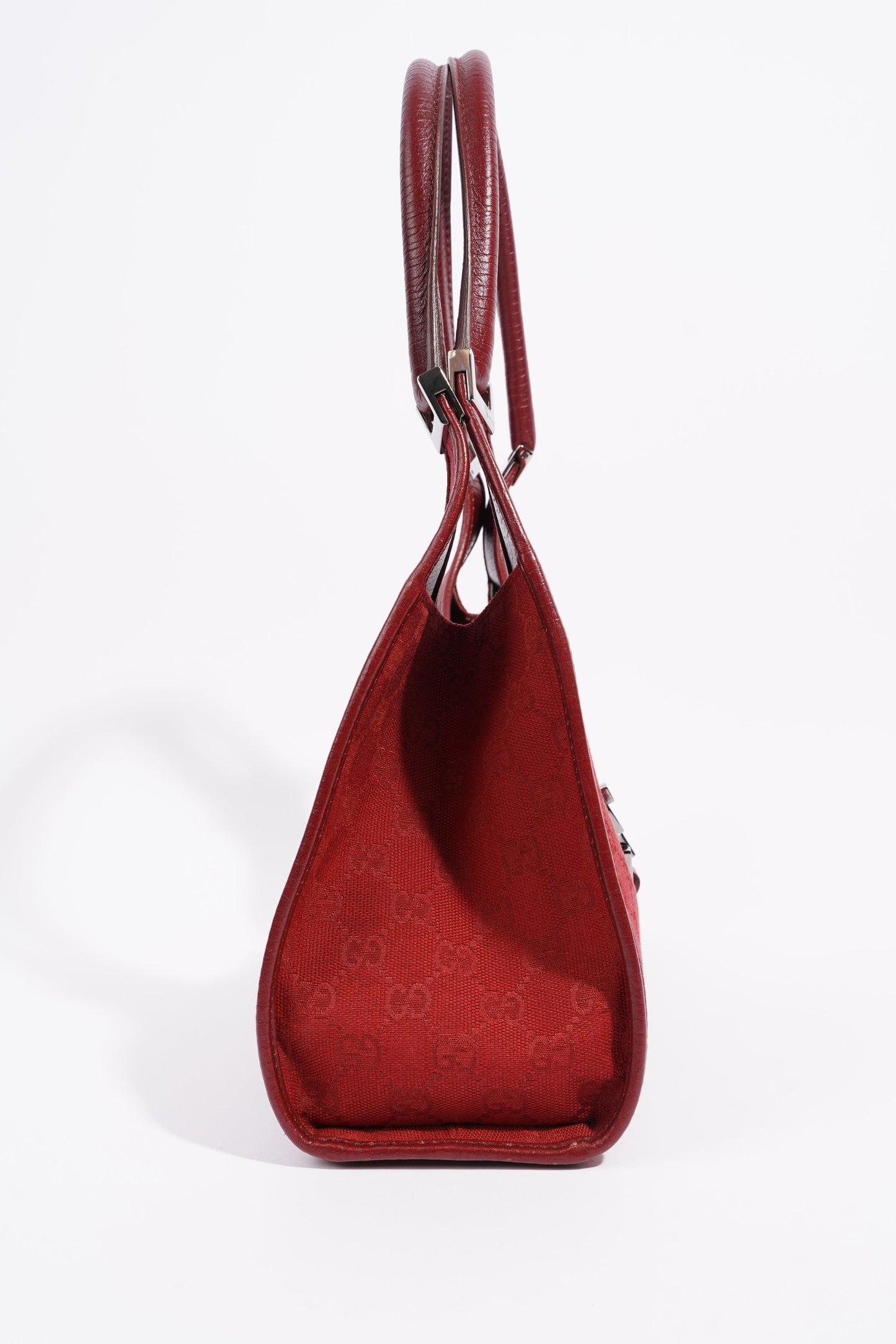 Gucci Womens Vintage Jackie O Red Monogram Canvas