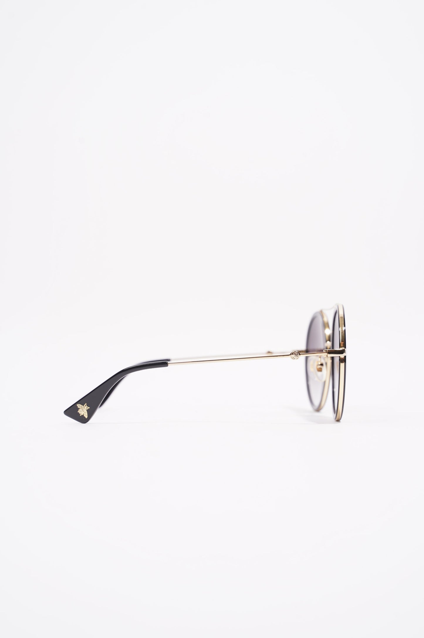 Gucci Womens GG0061S Sunglasses Black / Gold 140