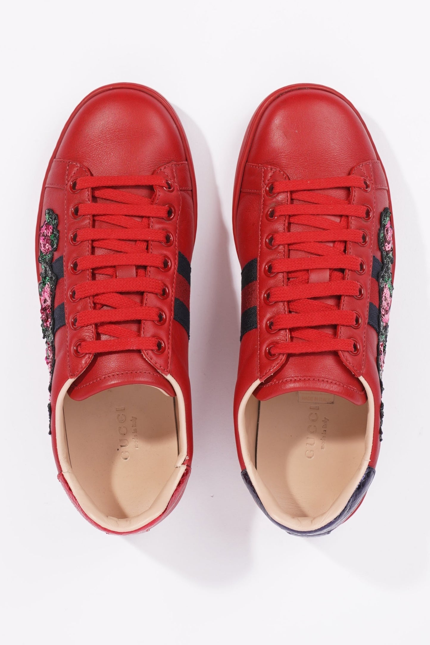 Gucci Ace Low Red / Blue Tab EU 36 / UK 3