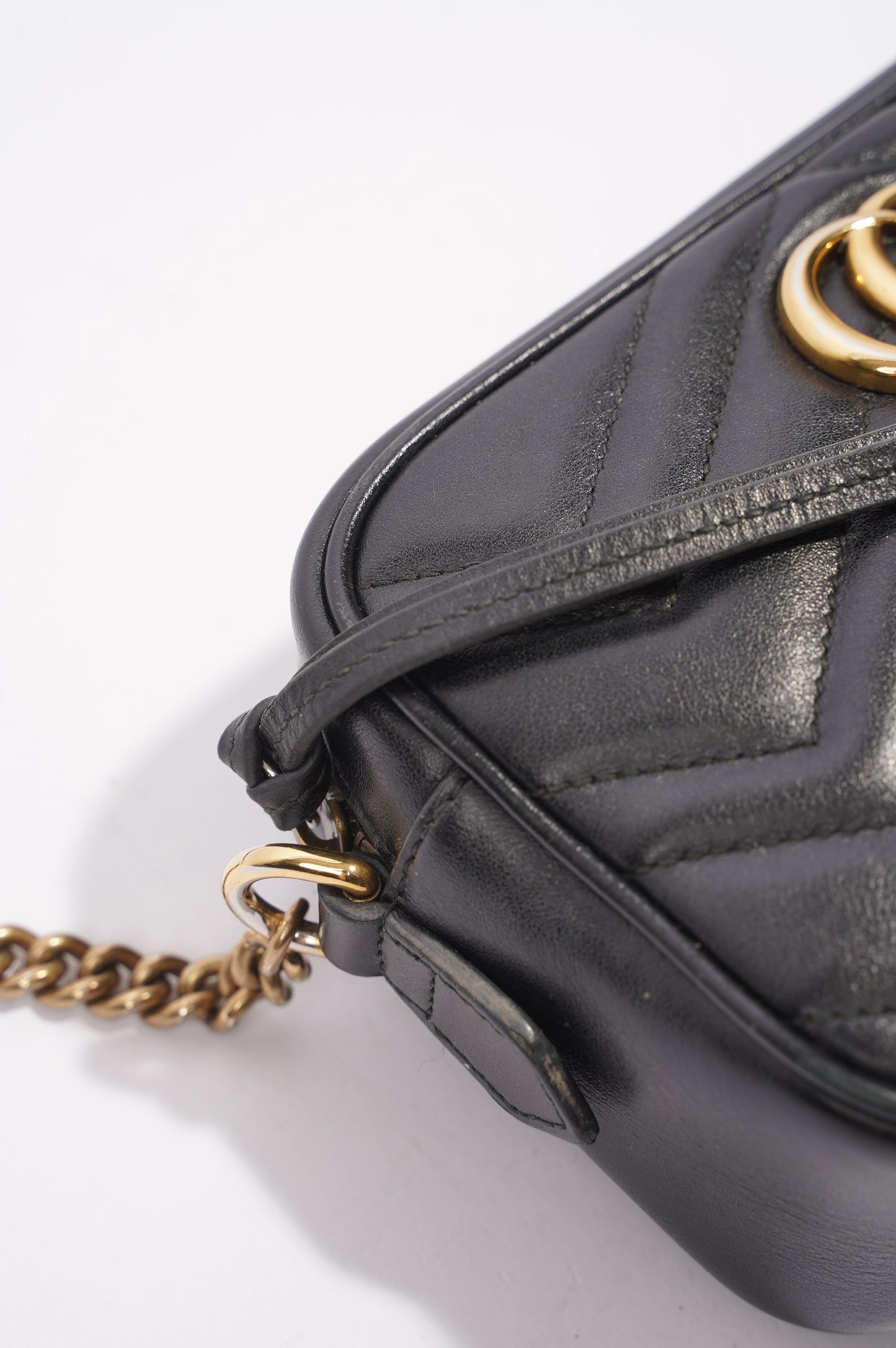 Gucci Womens GG Marmont Black Mini