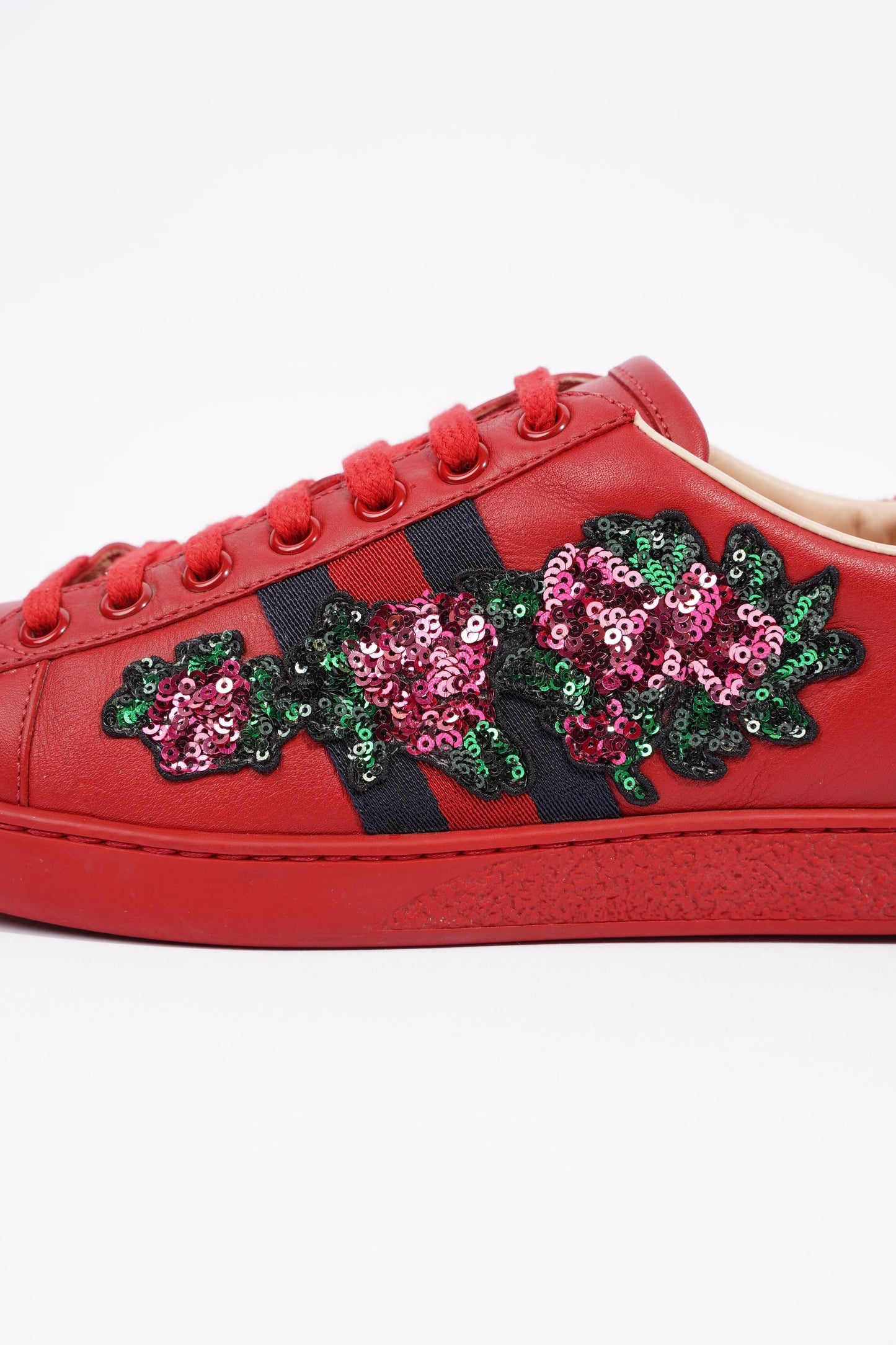 Gucci Ace Low Red / Blue Tab EU 36 / UK 3