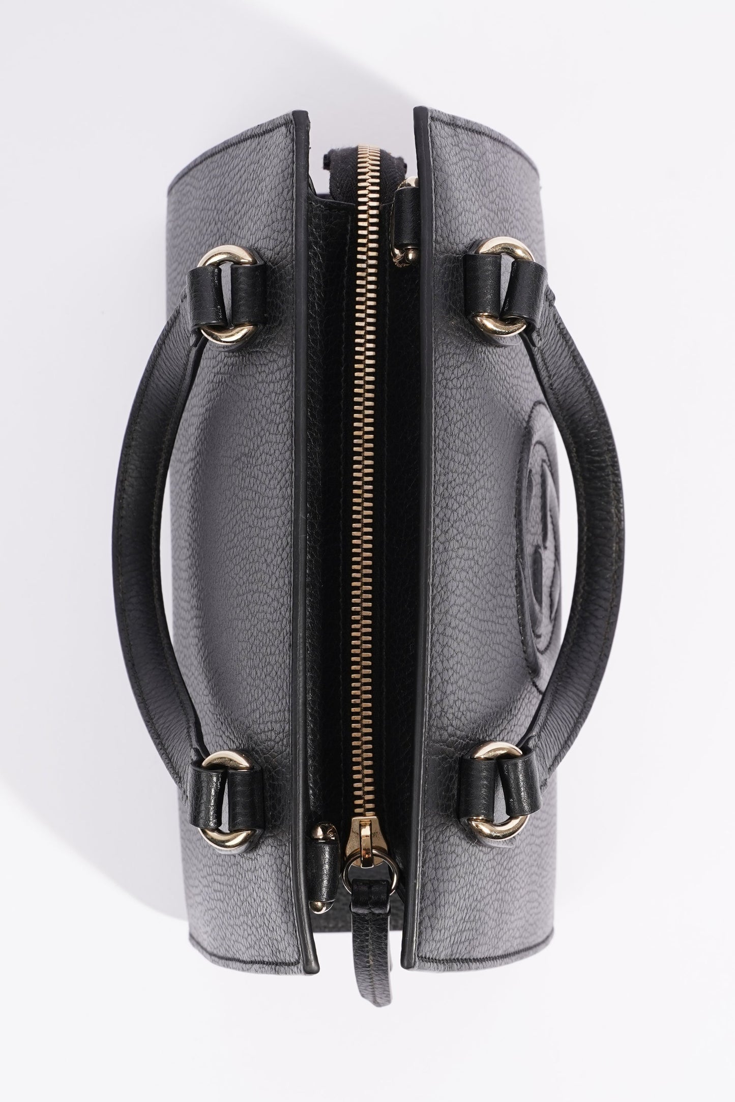 Gucci Womens Soho Tote Bag Black Leather Small