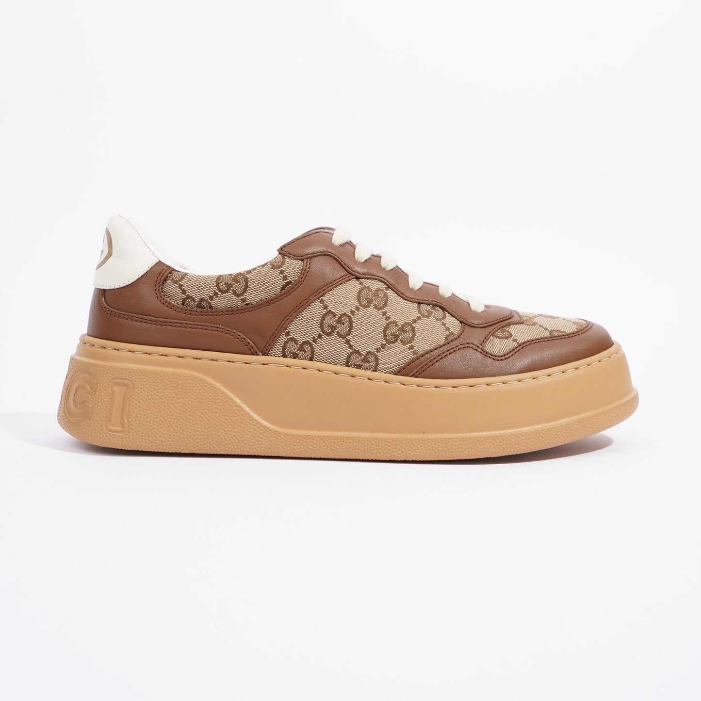 Gucci Womens GG Sneaker Beige / Ebony EU 40 / UK 7