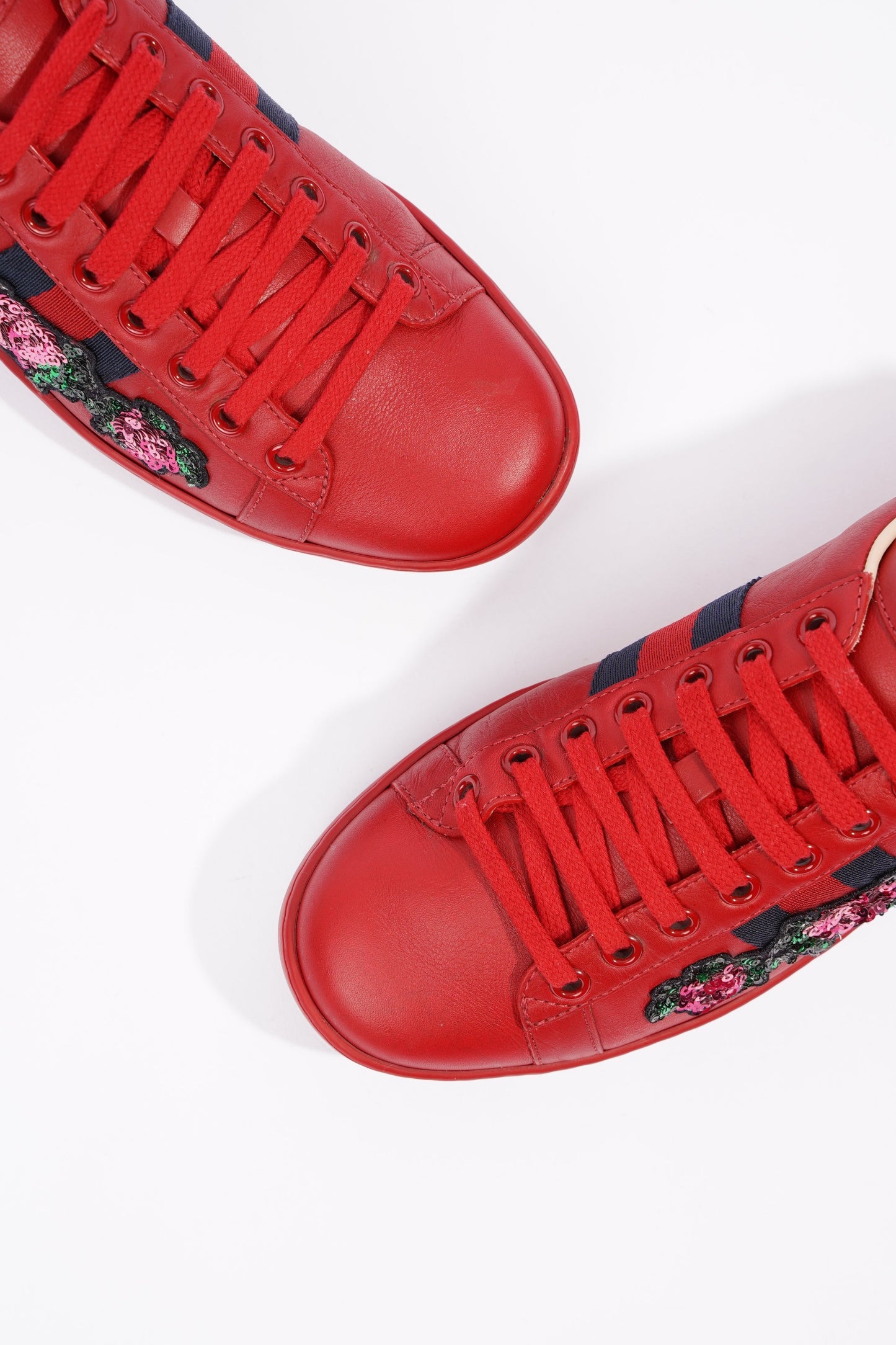 Gucci Ace Low Red / Blue Tab EU 36 / UK 3