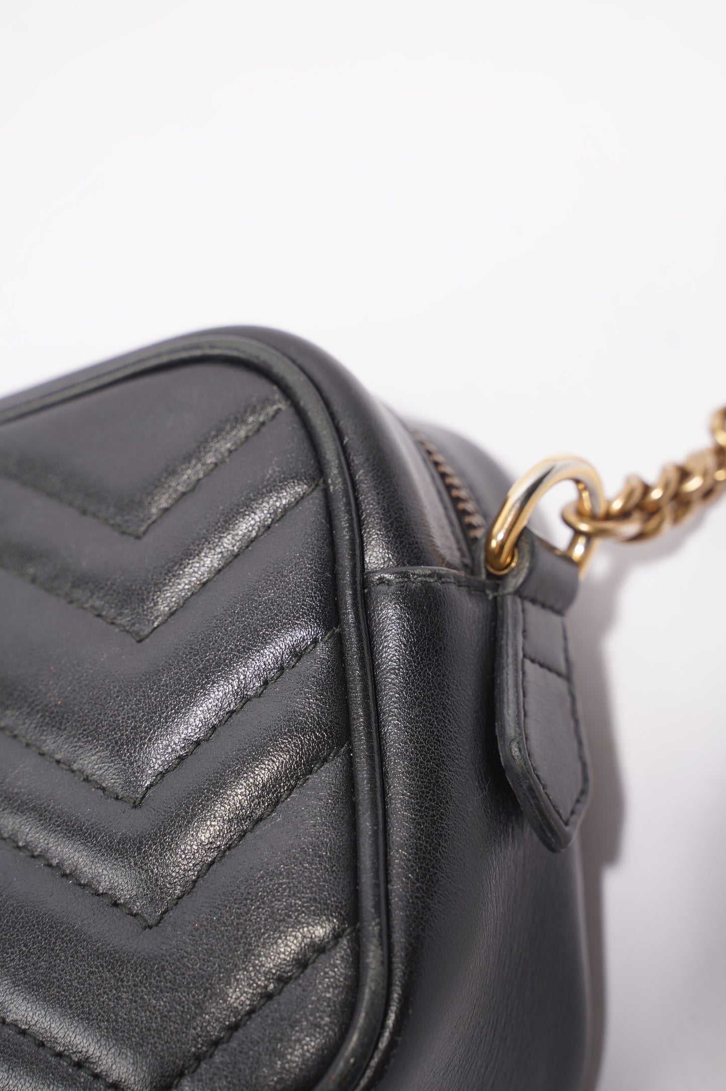 Gucci Womens GG Marmont Black Mini