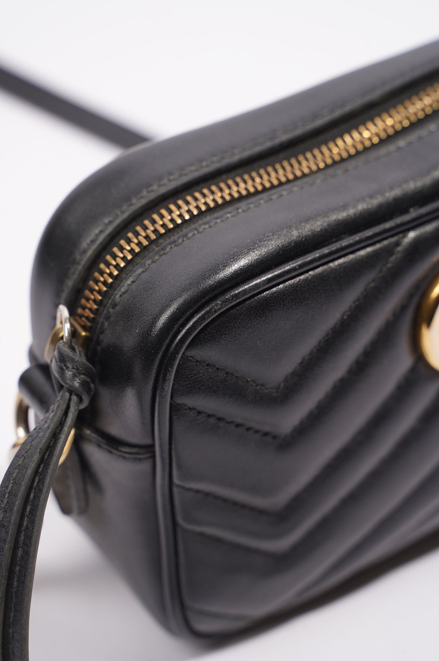 Gucci Womens GG Marmont Black Mini
