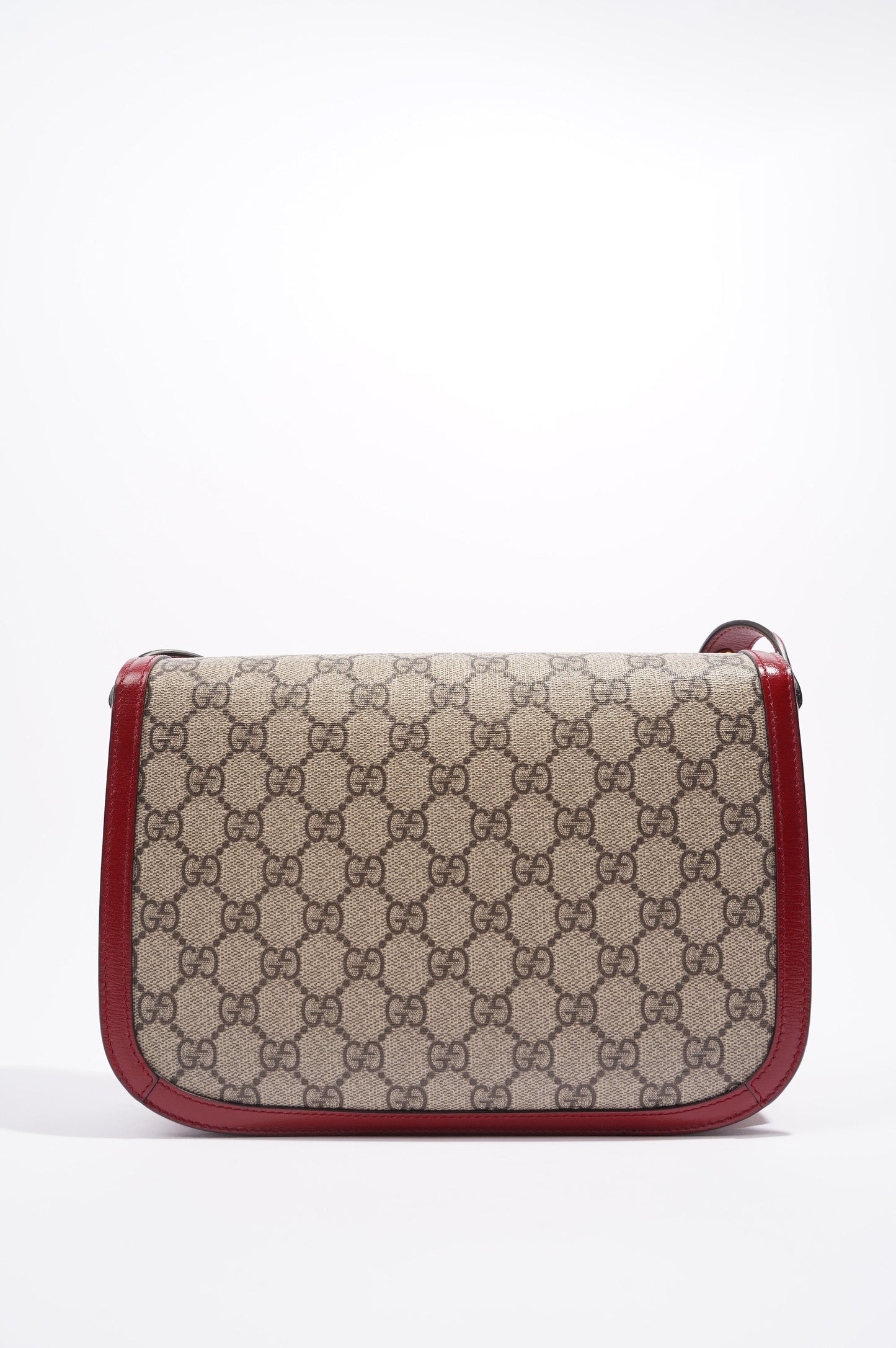 Gucci Womens 1955 Horsebit Bag Supreme / Red Canvas / Leather