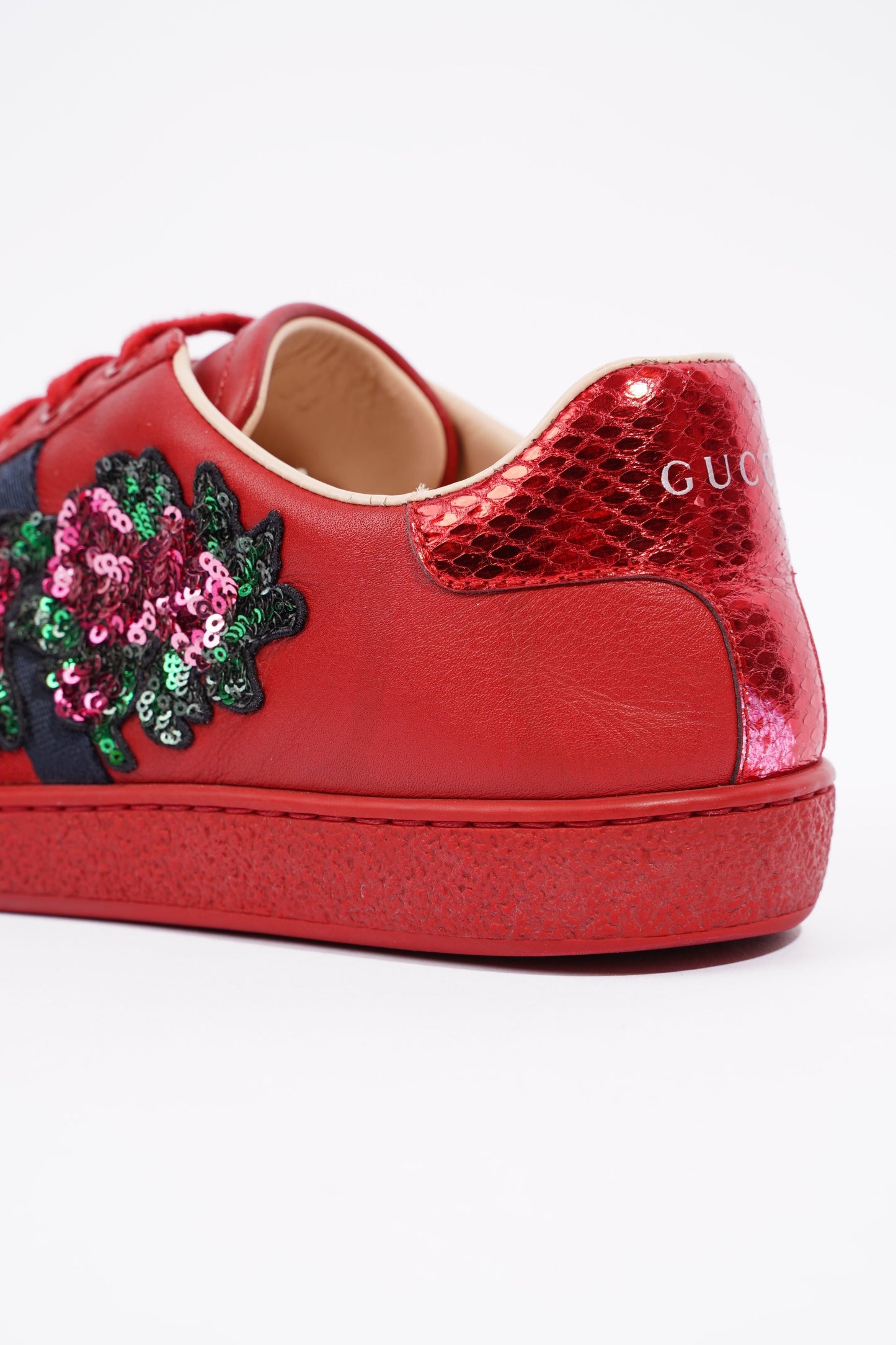 Gucci Ace Low Red / Blue Tab EU 36 / UK 3