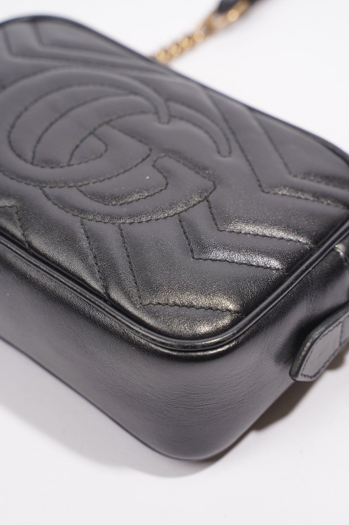 Gucci Womens GG Marmont Black Mini