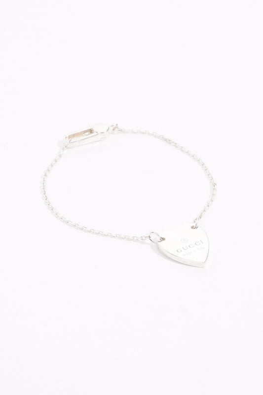 Gucci Womens Heart Bracelet Silver