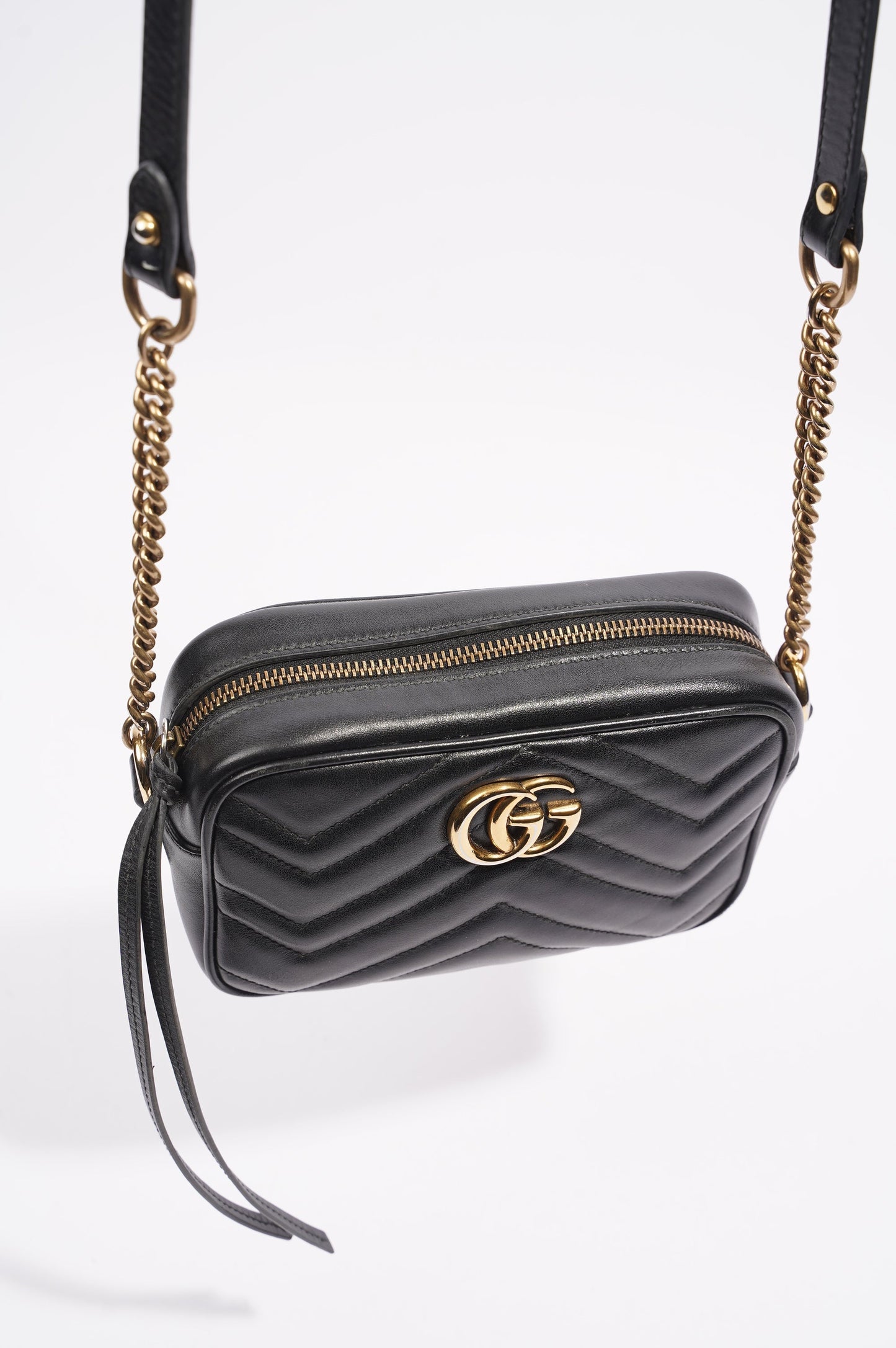 Gucci Womens GG Marmont Black Mini