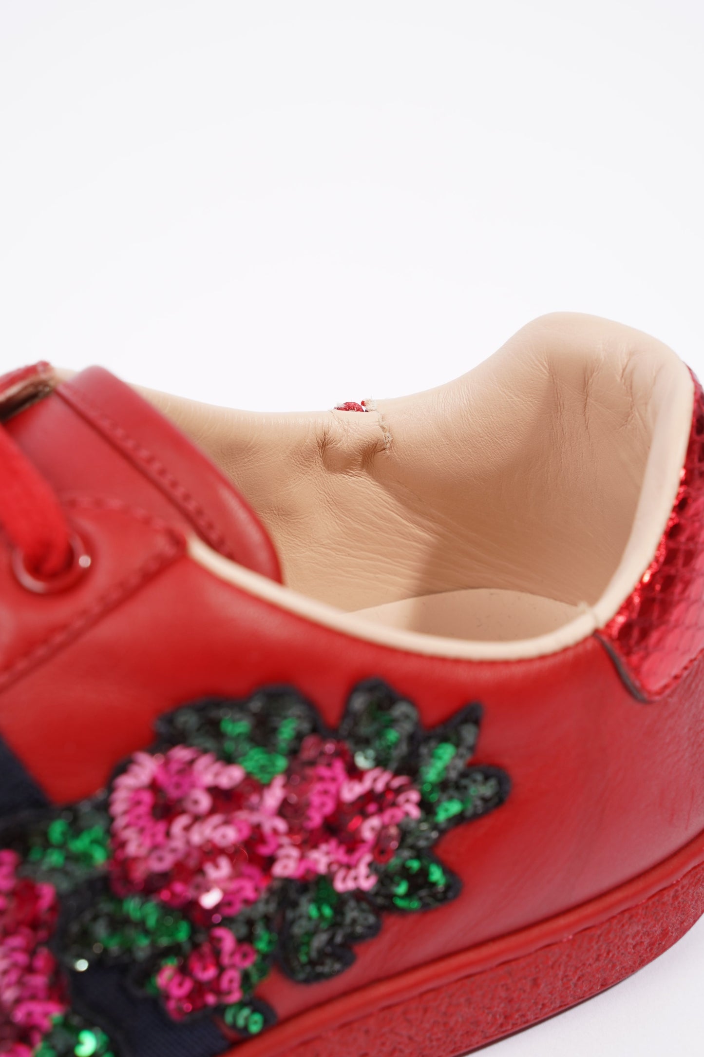 Gucci Ace Low Red / Blue Tab EU 36 / UK 3