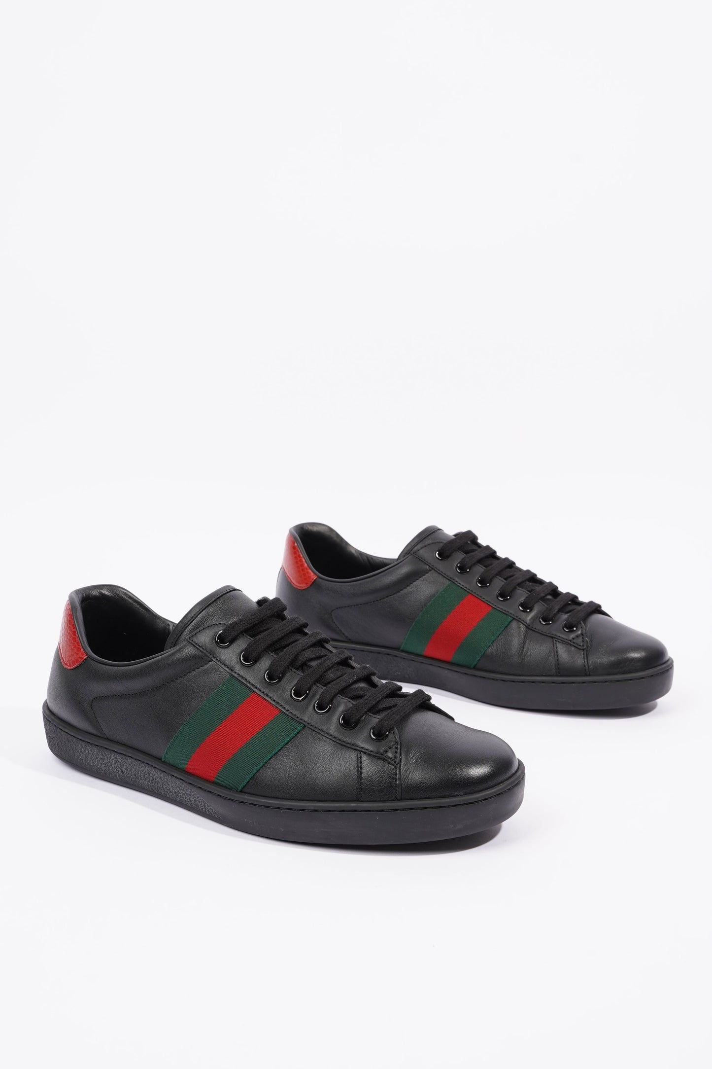 Gucci Mens Ace Black / Green / Red EU 42 / UK 8