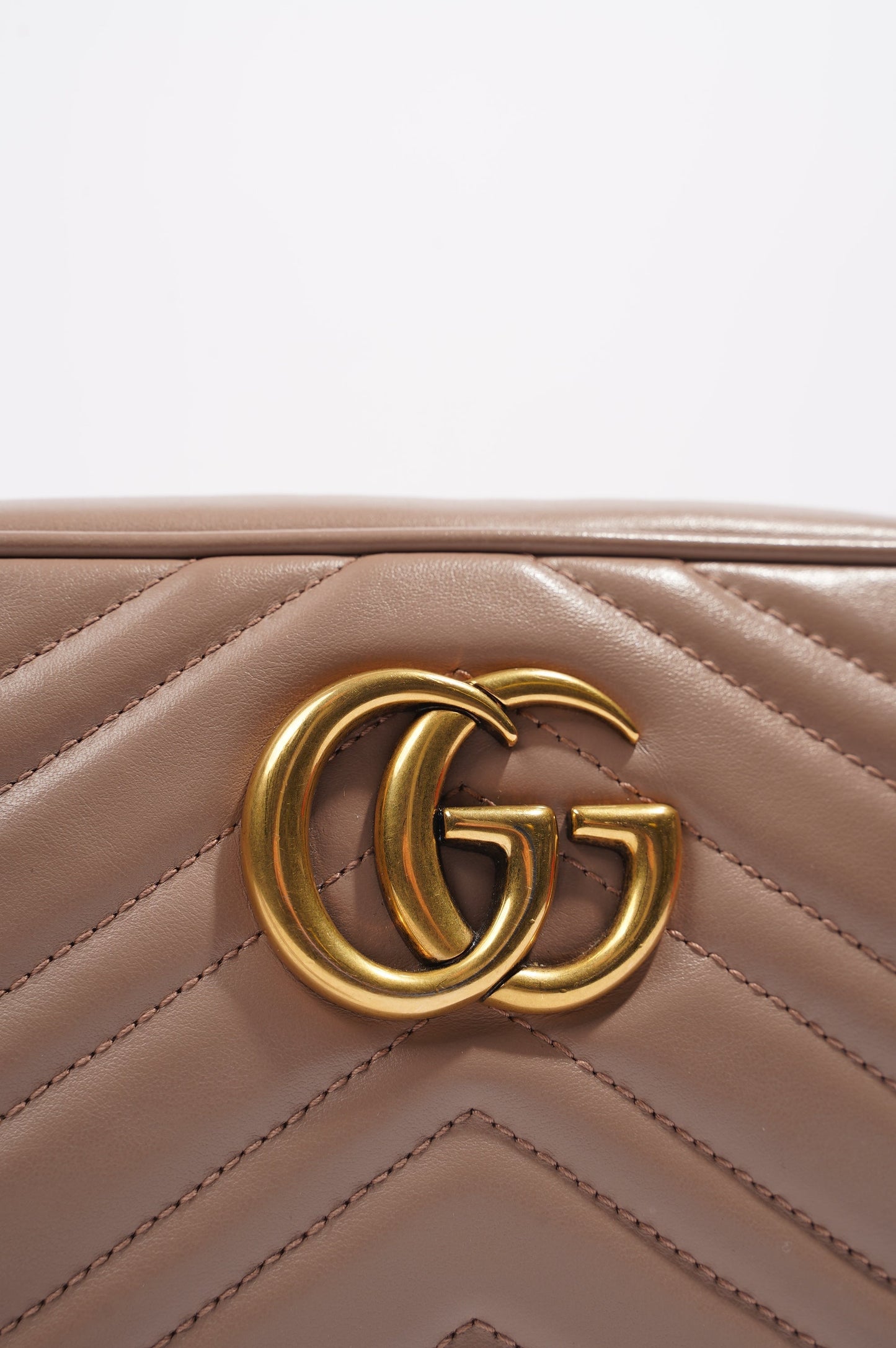 Gucci Womens GG Marmont Bag Pink Leather Small