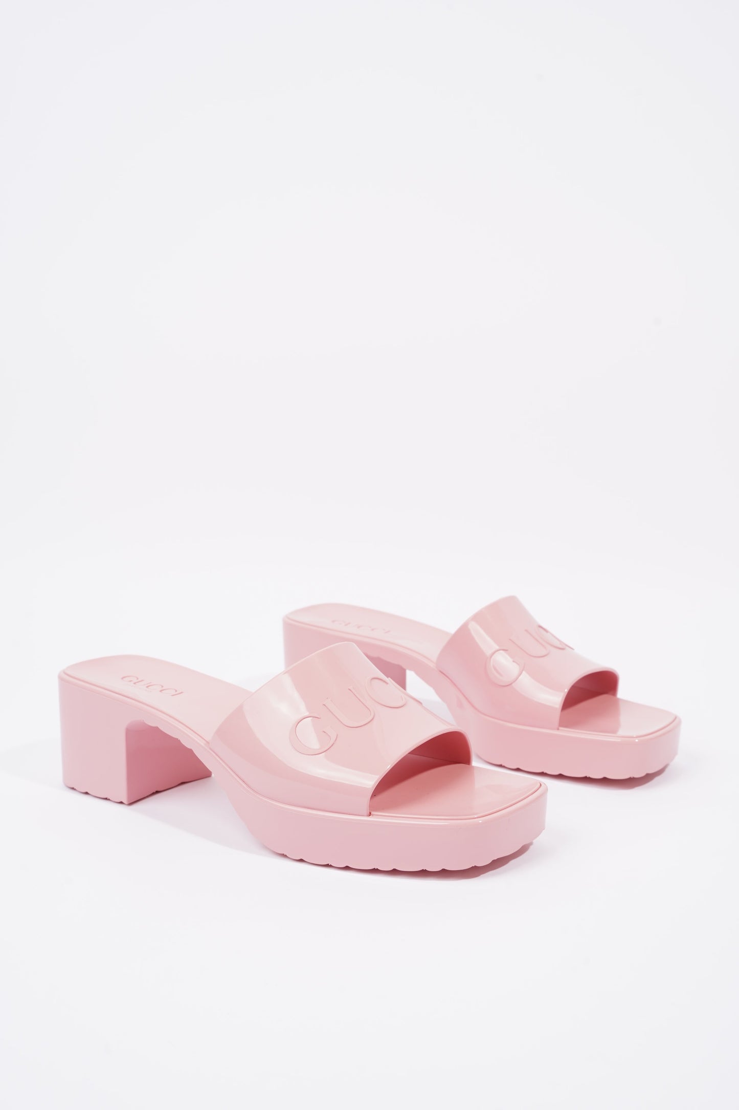 Gucci Womens Rubber Slide Sandal Pink EU 41 / UK 8