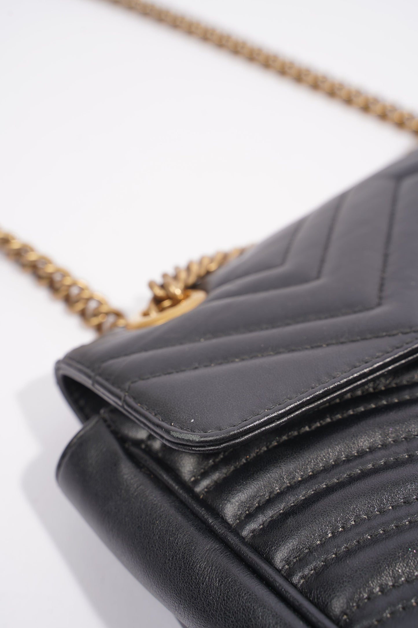 Gucci GG Marmont Flap Black Leather Small